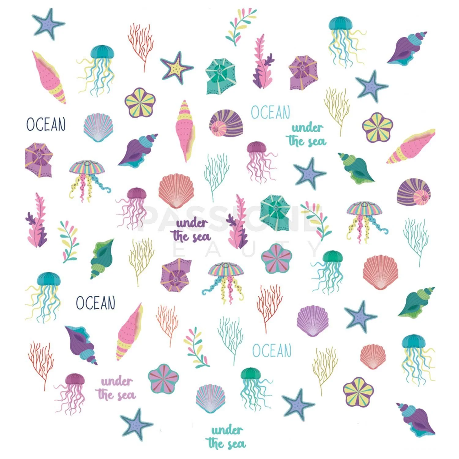 Under the Sea - Nail Stickers - Ocean-themed Nail sticker - detail 1
