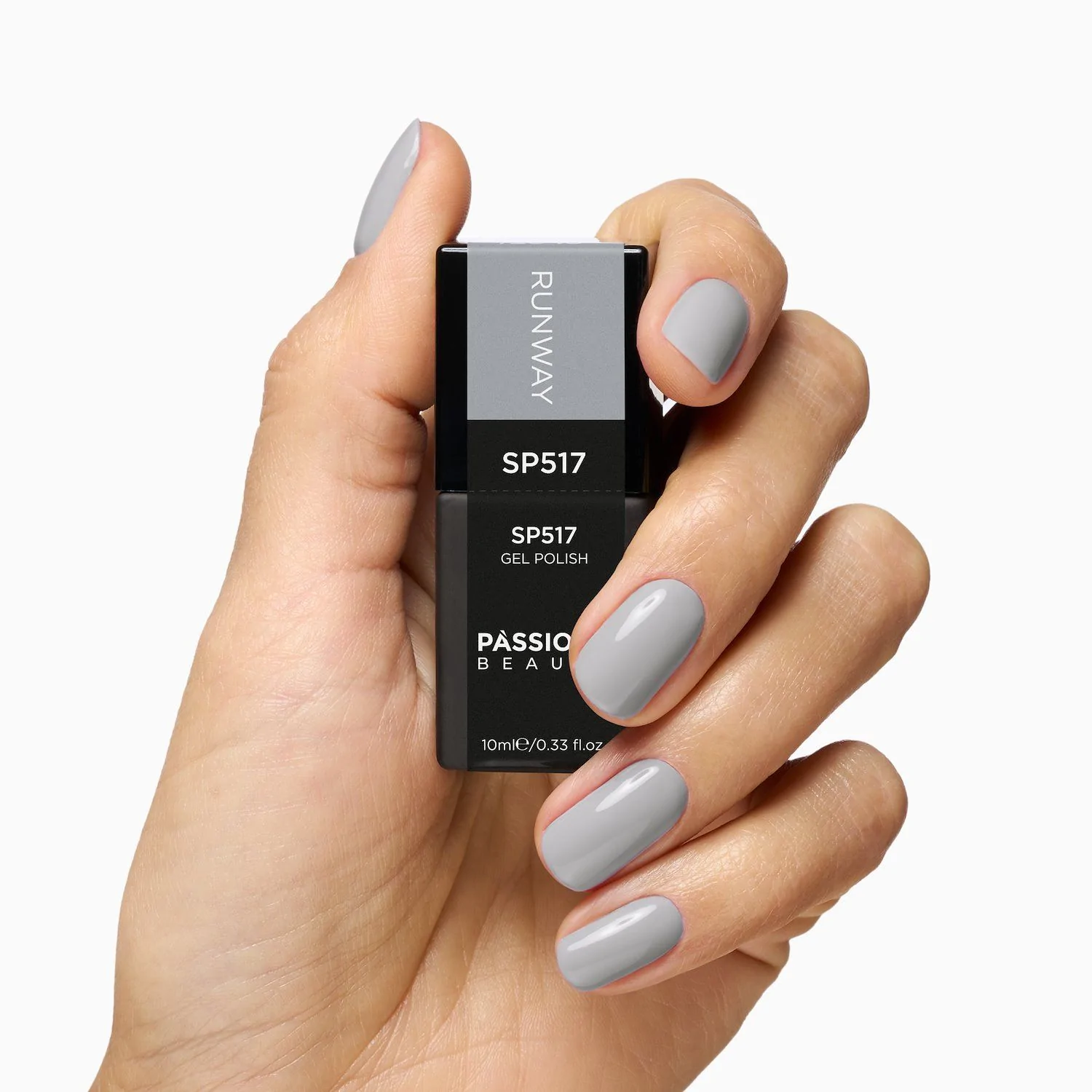 Gel Nail Polish SP517 Runway - Pearly grey gel polish - detail 3
