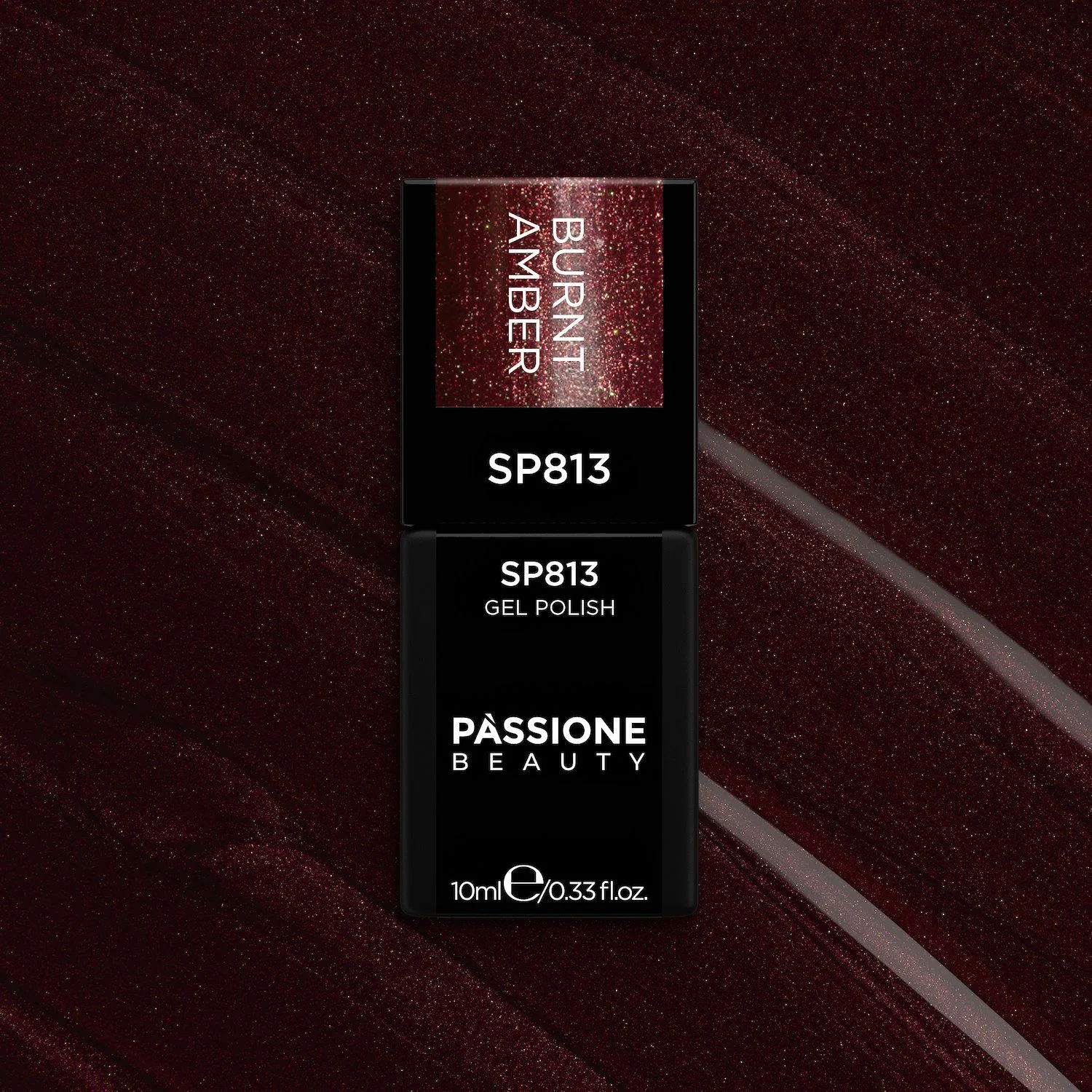 Vernis semi-permanent SP813 Burnt Amber - Vernis semi-permanent marron métallisé - détail 3