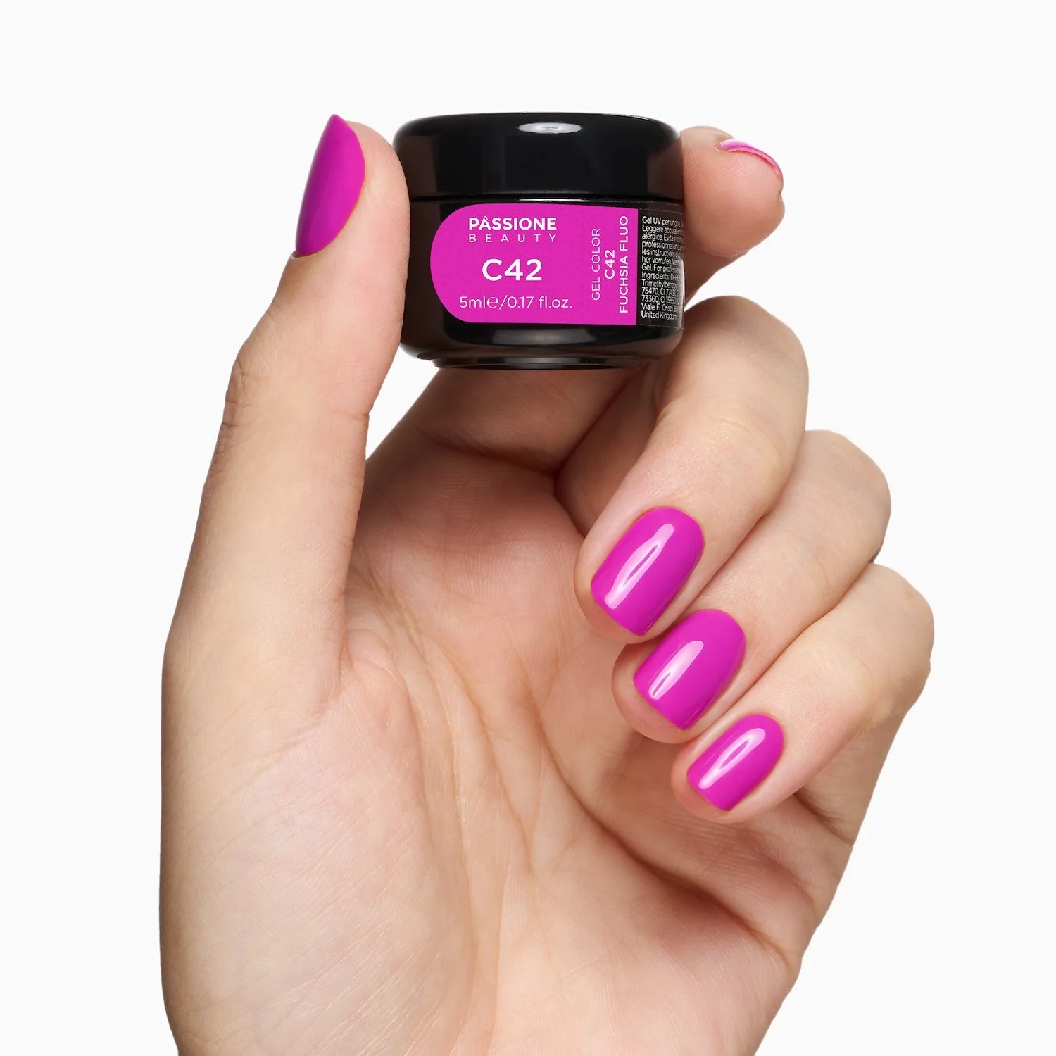 Gel Color C42 Fuchsia Fluo - Gel colorato ciclamino acceso - dettaglio 3