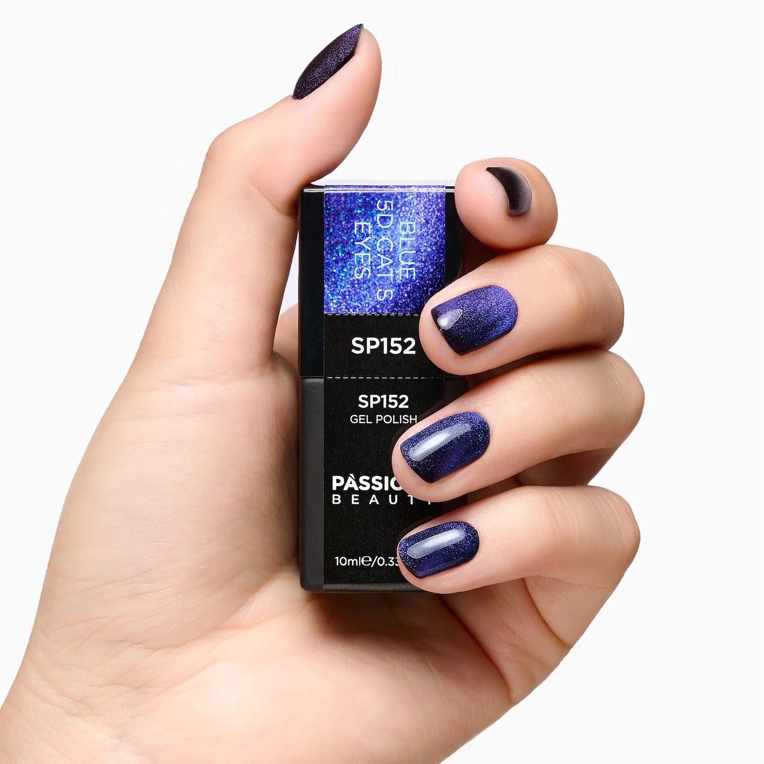 UV-Nagellack SP152 Blue 5D Cat Eye - UV-Nagellack Blau Cat-Eye-Effekt - Detail 2