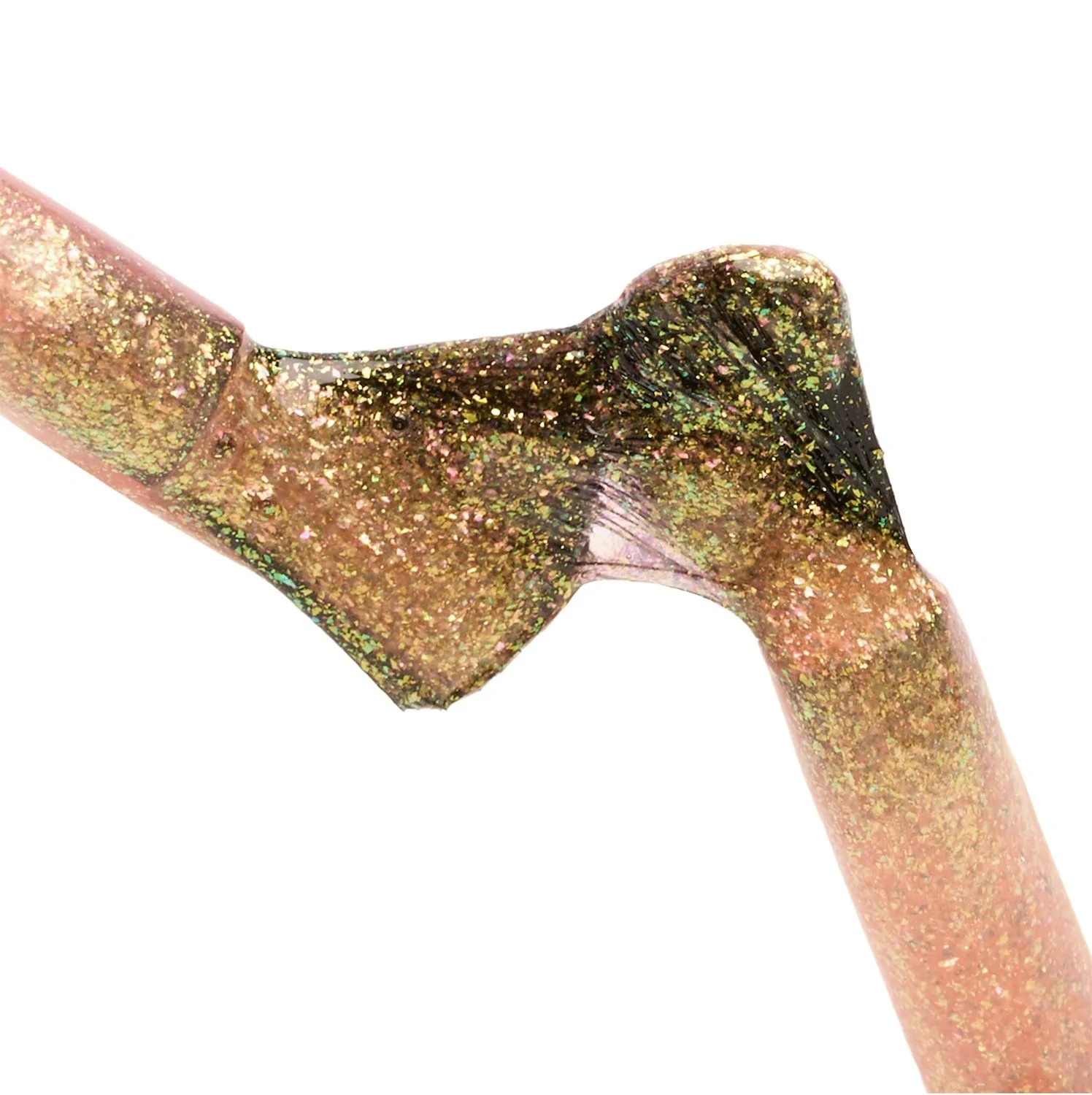 UV-Nagellack SP775 Shimmer Coral - UV-Nagellack Korallrot mit rosa und goldenen Micro-Glitzern - Detail 2