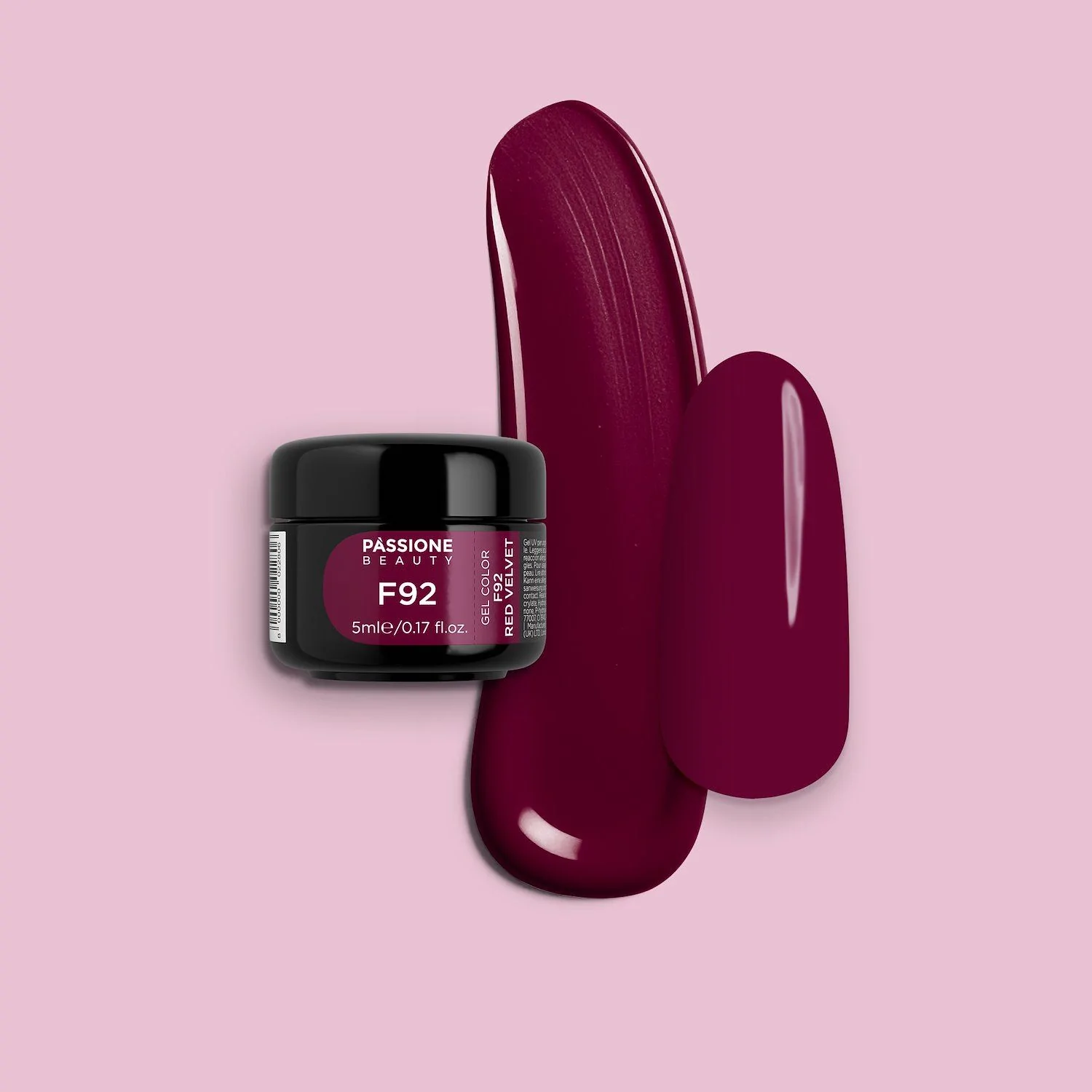 Gel Couleur F92 Red Velvet - Gel couleur auto-scellant bordeaux