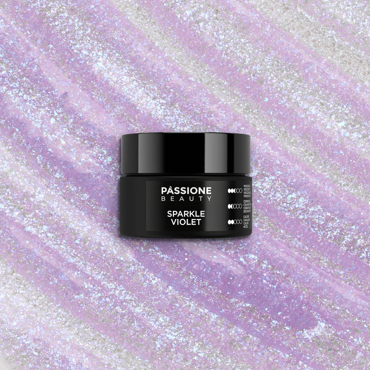 Sparkle Violet 15 ml - Gel de construction auto-égalisant violet avec glitter violets et bleus très lumineux - détail 3