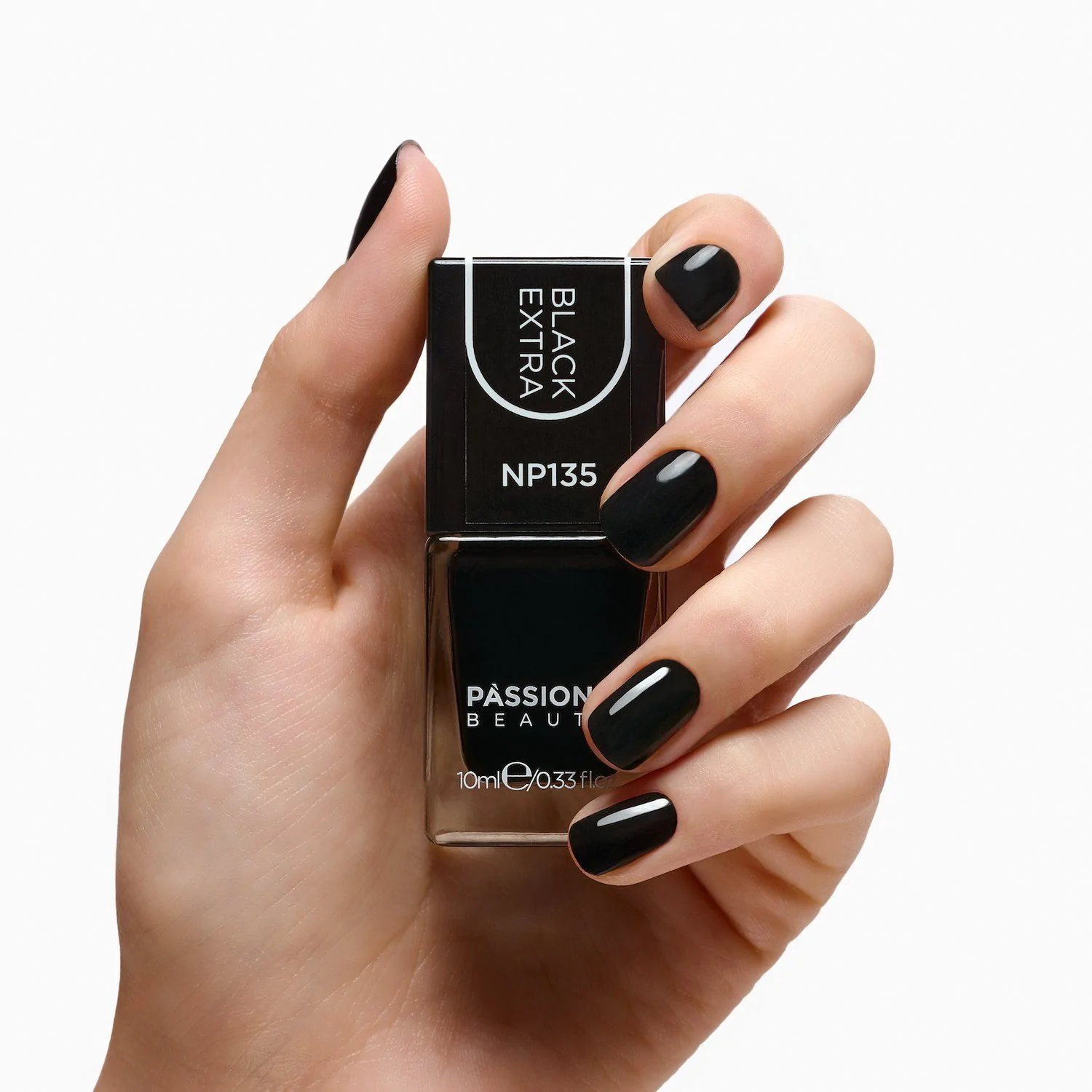 Nagellack NP135 Black Extra - Schwarzer Nagellack - Detail 3