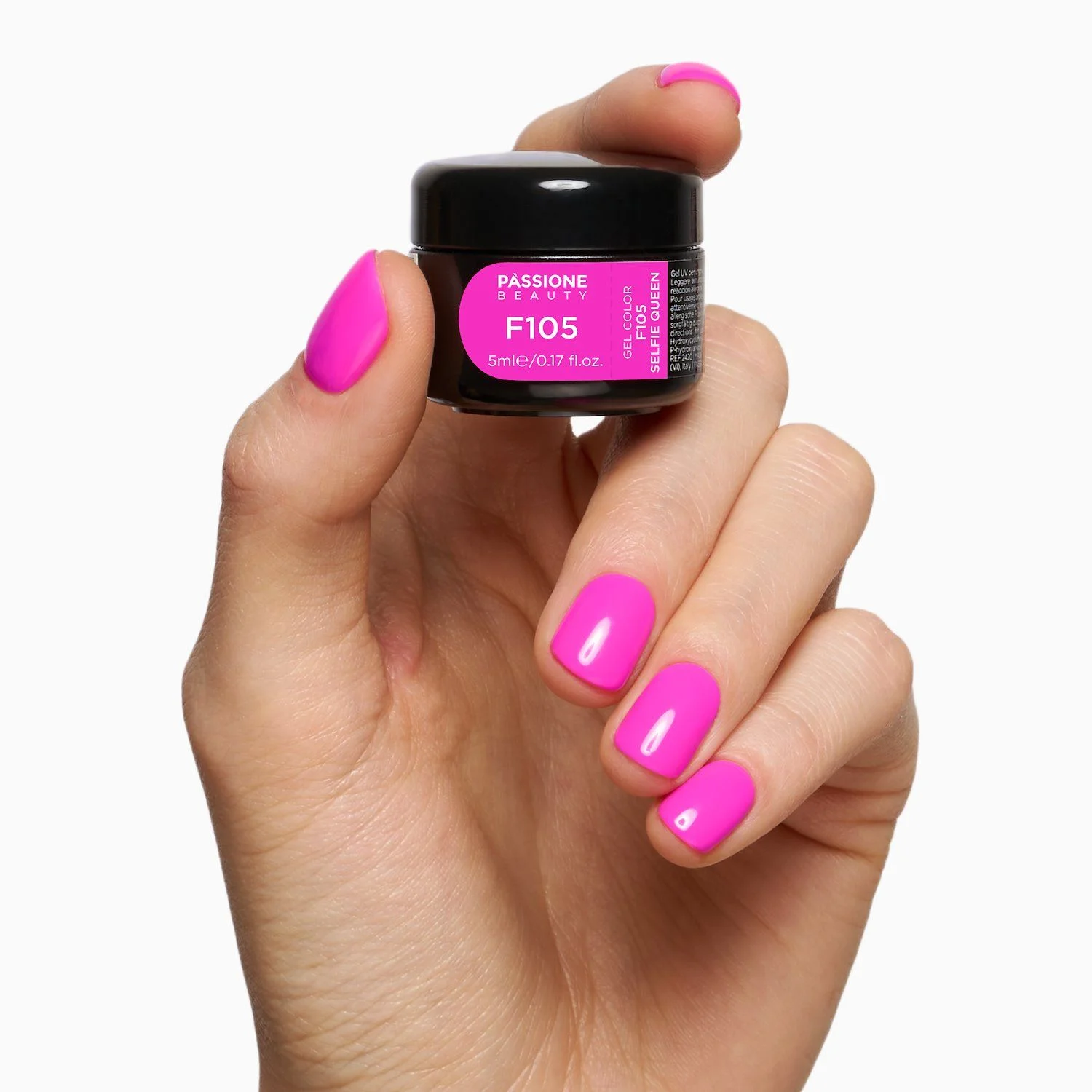 Gel color F105 Selfie queen - Gel color fucsia autosellante  - detalle 2