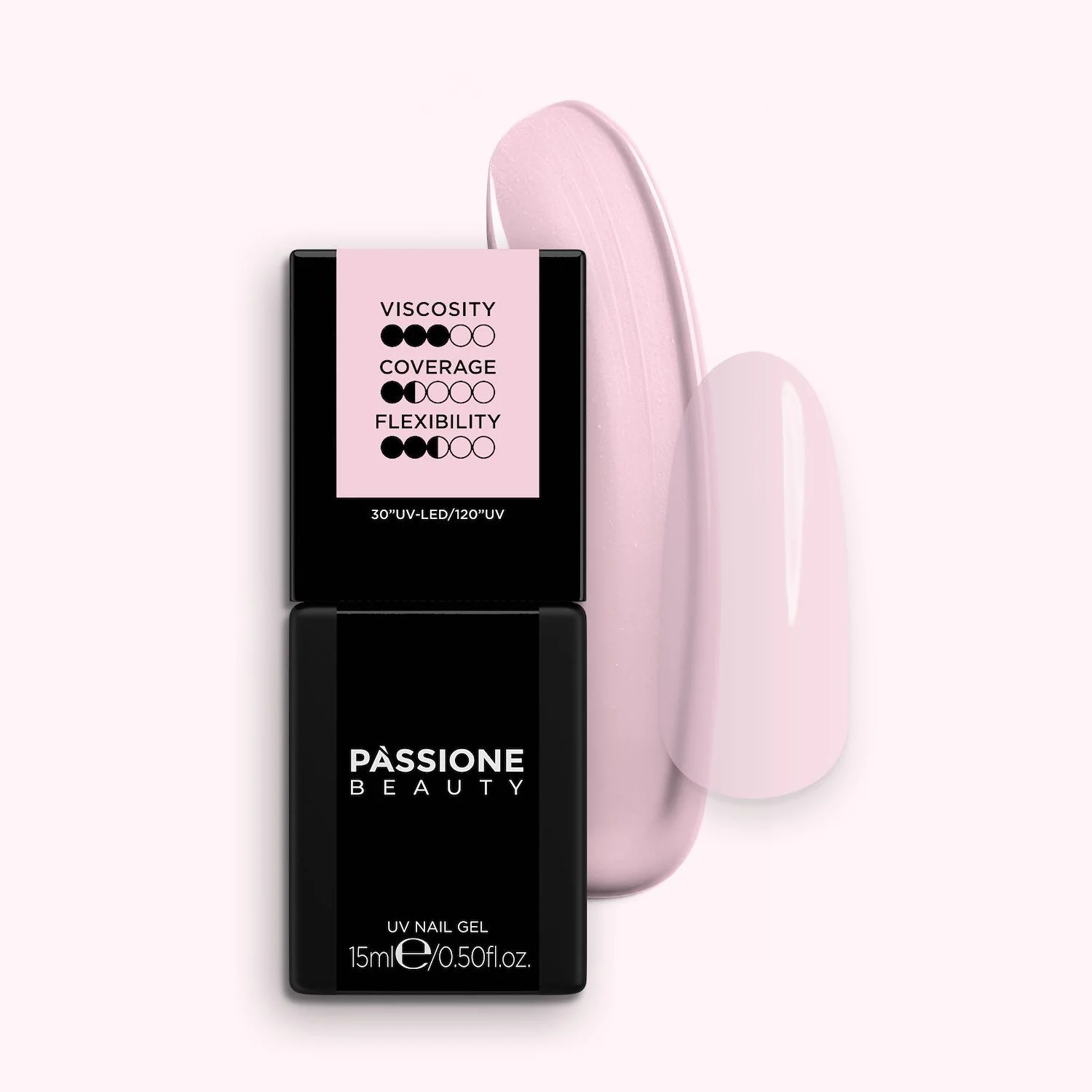 HD Fiber Base Baby Pink 15 ml - Base Semipermanente Rosa claro lechoso 15 ml