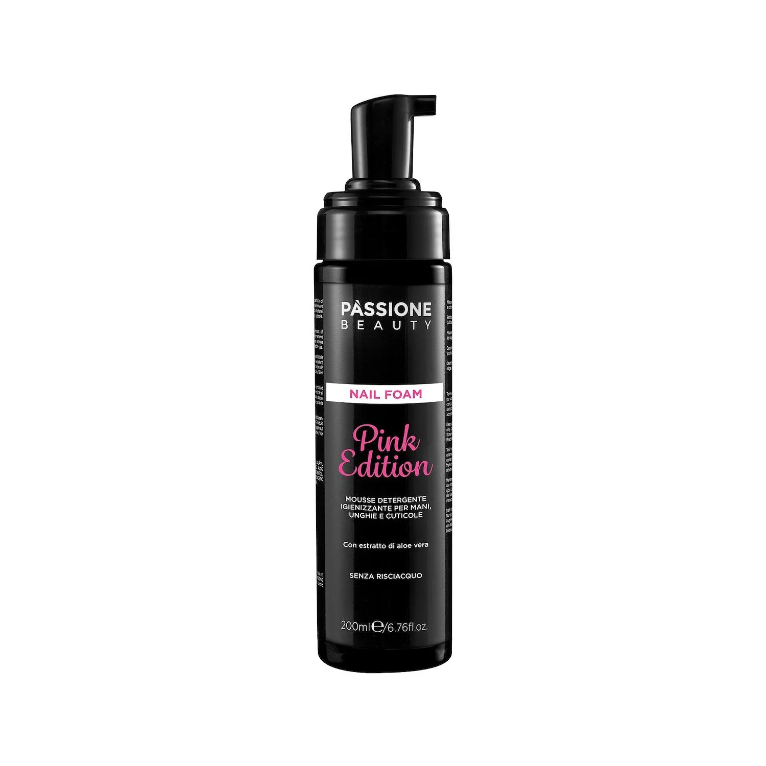 Nail Foam Mousse Detergente Igienizzante Rosa 200 ml - Mousse detergente igienizzante per mani, unghie e cuticole. Senza risciacquo 