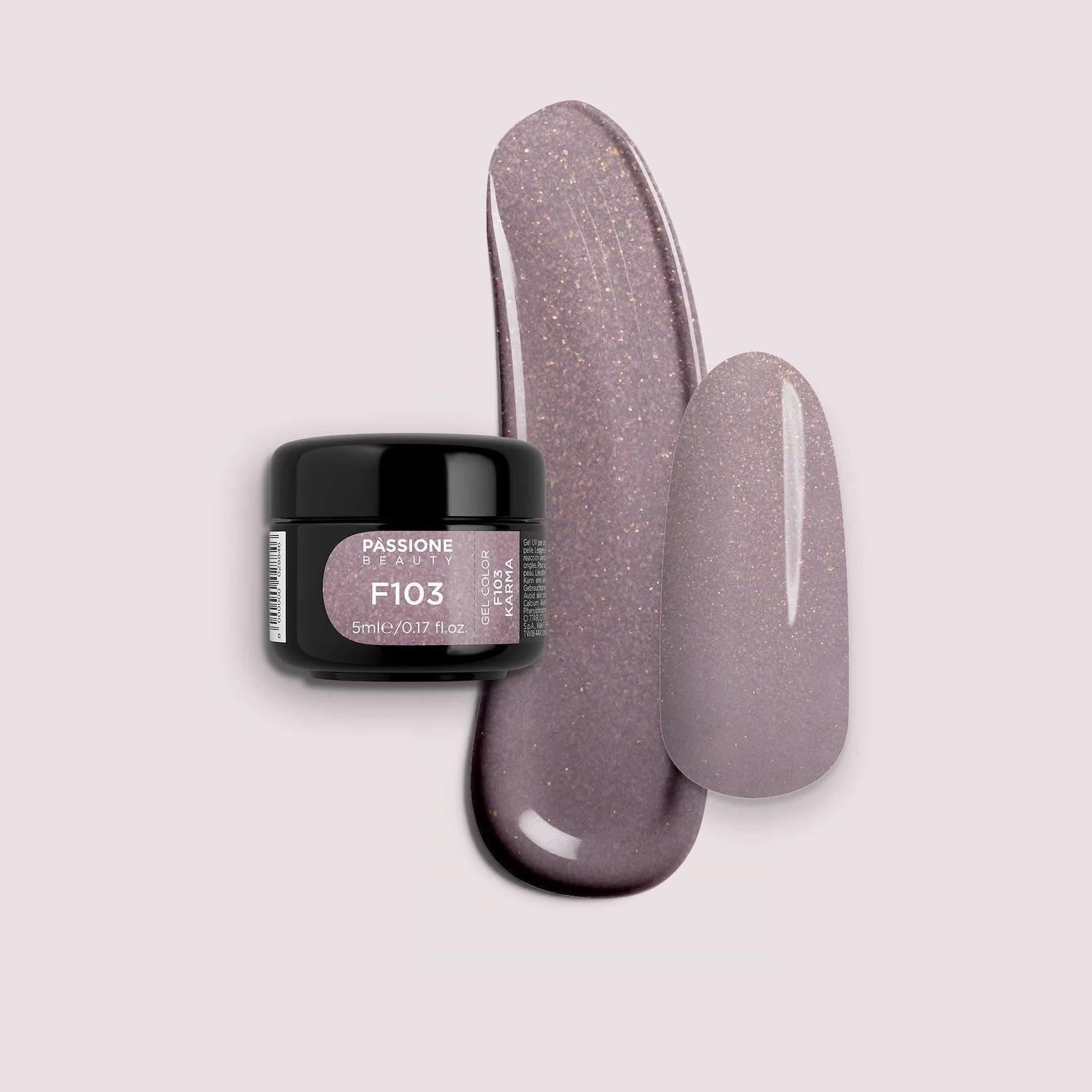 Gel Colour F103 Karma - Pearly powder pink Self-sealing Gel Colour