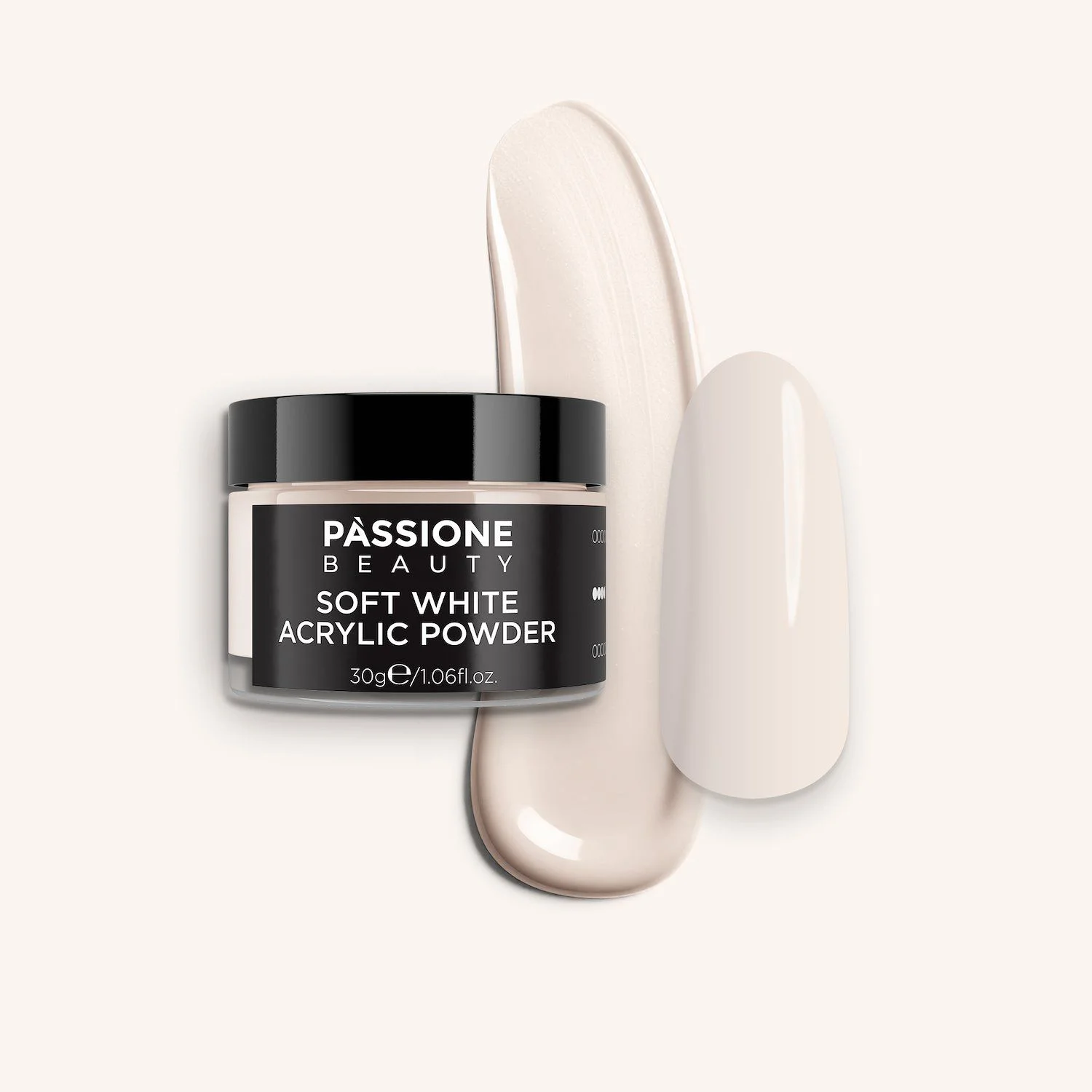 Soft White Acrylic Powder - Milky white acrylic nail sculpting powder