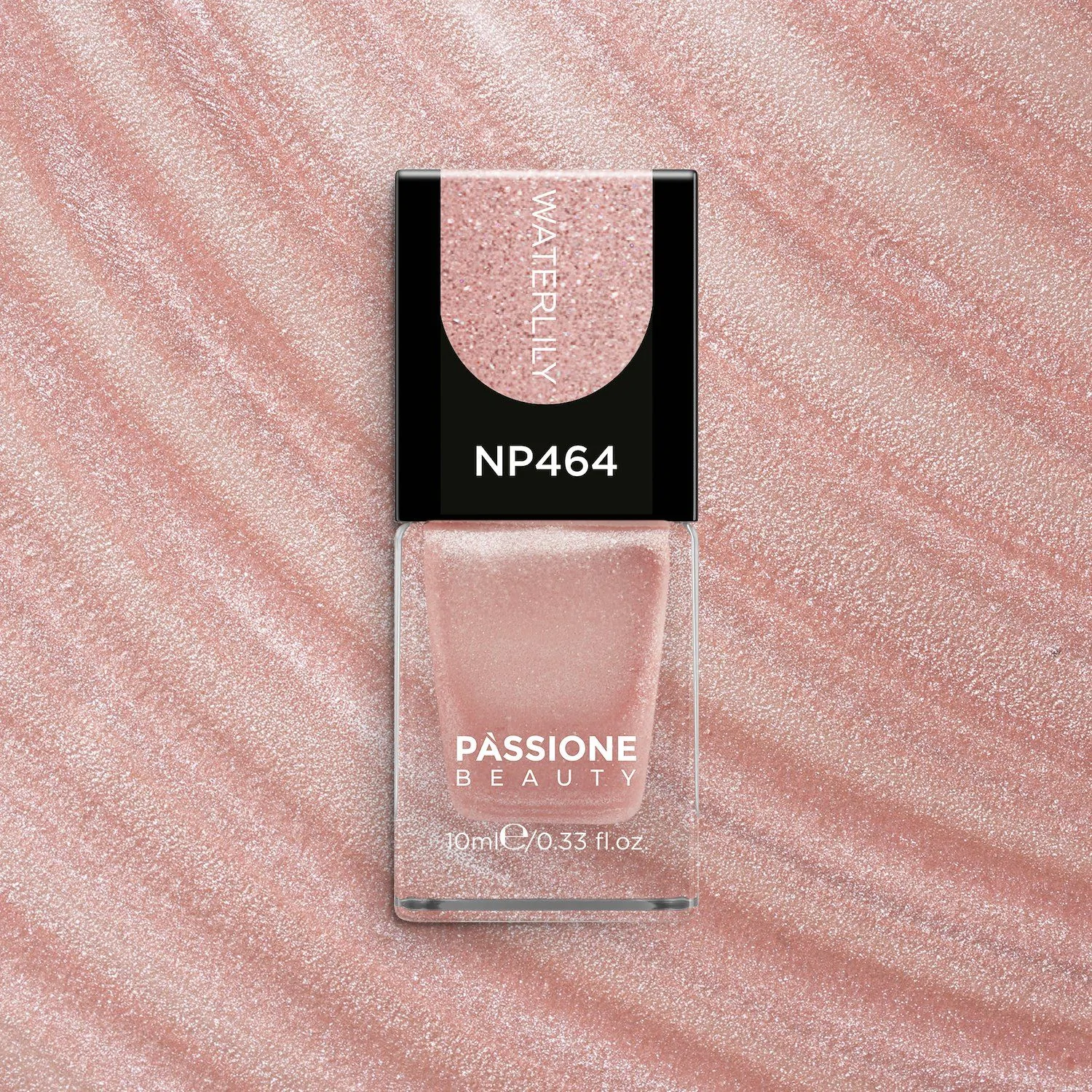 Nagellack NP464 Waterlily - Rosa-Nagellack mit Silberglitter - Detail 3