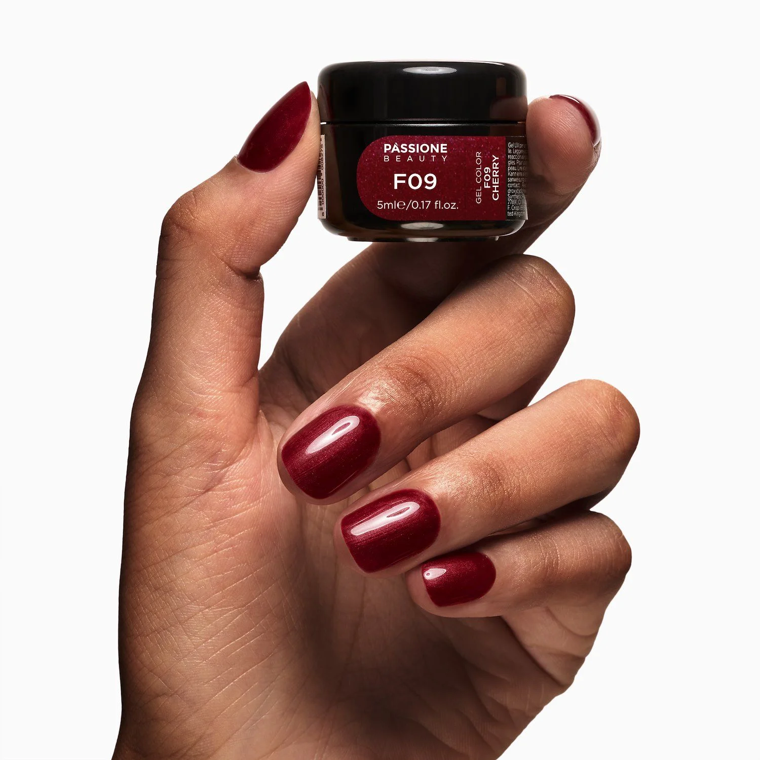 Gel Color F09 Cherry - Gel color burdeos brillante autosellante  - detalle 1