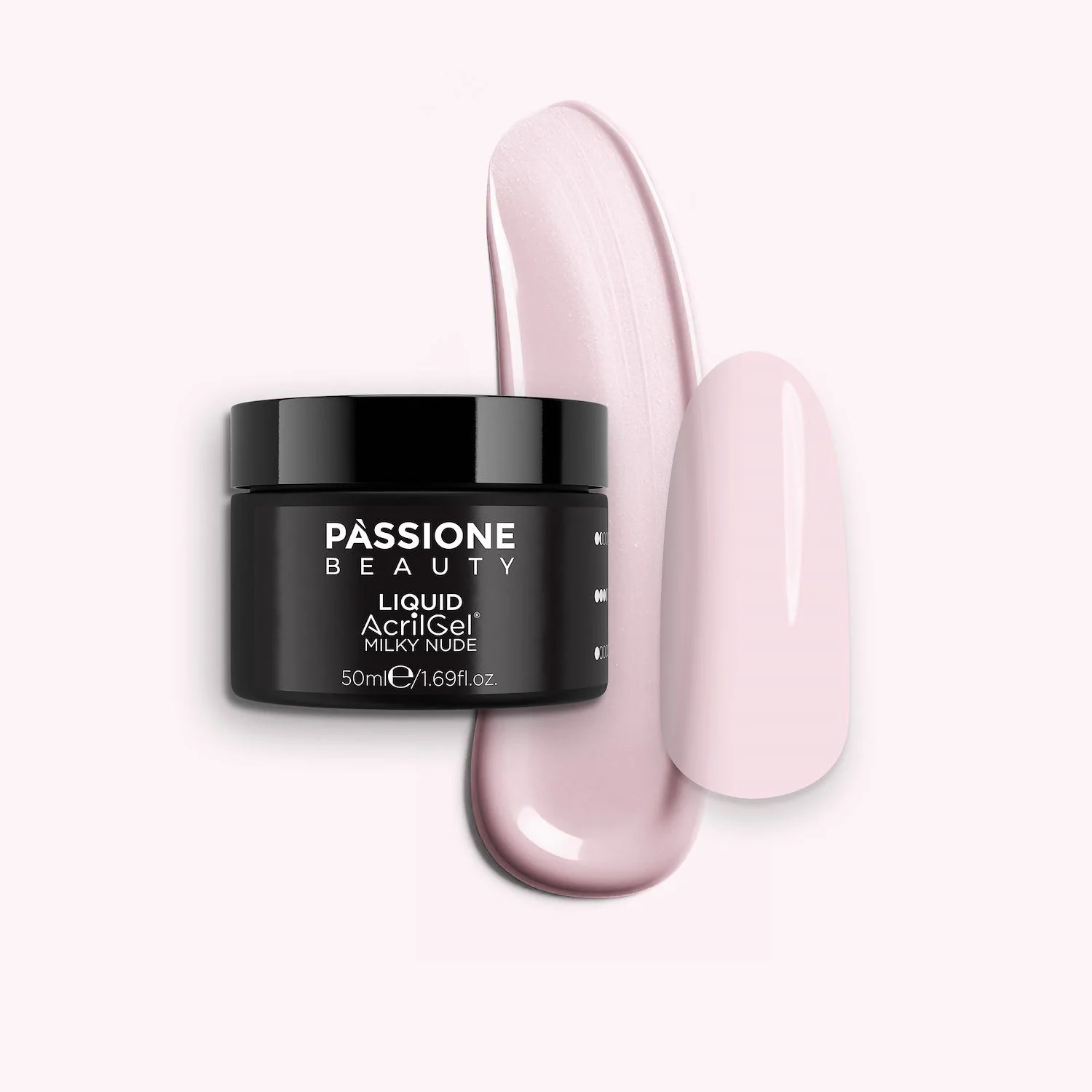 Liquid AcrilGel® Milky Nude 50 ml - Selbstnivellierender Builder niedrige Viskosität milchiges Nude