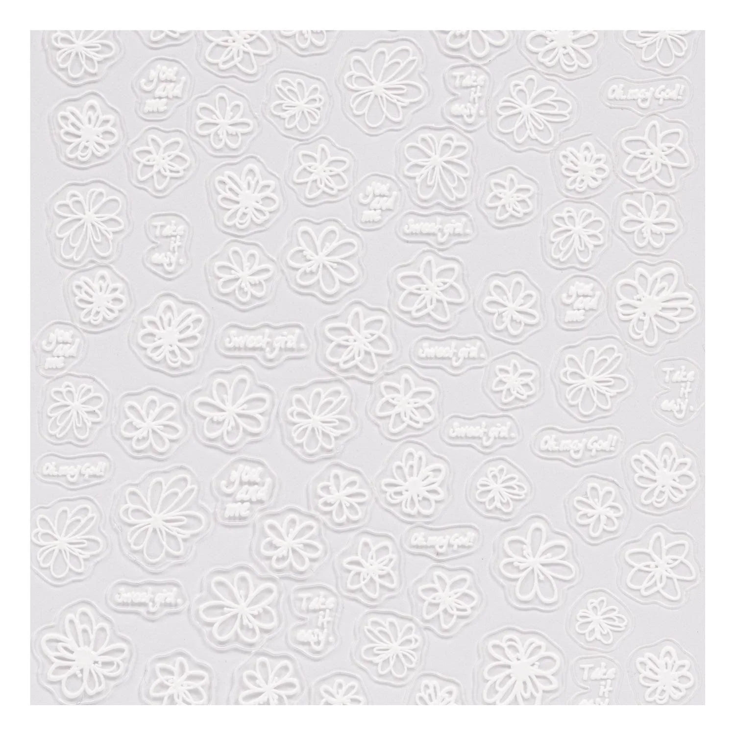 Daisy - 3D Nail Stickers - 3D flower-themed nail stickers - detail 1