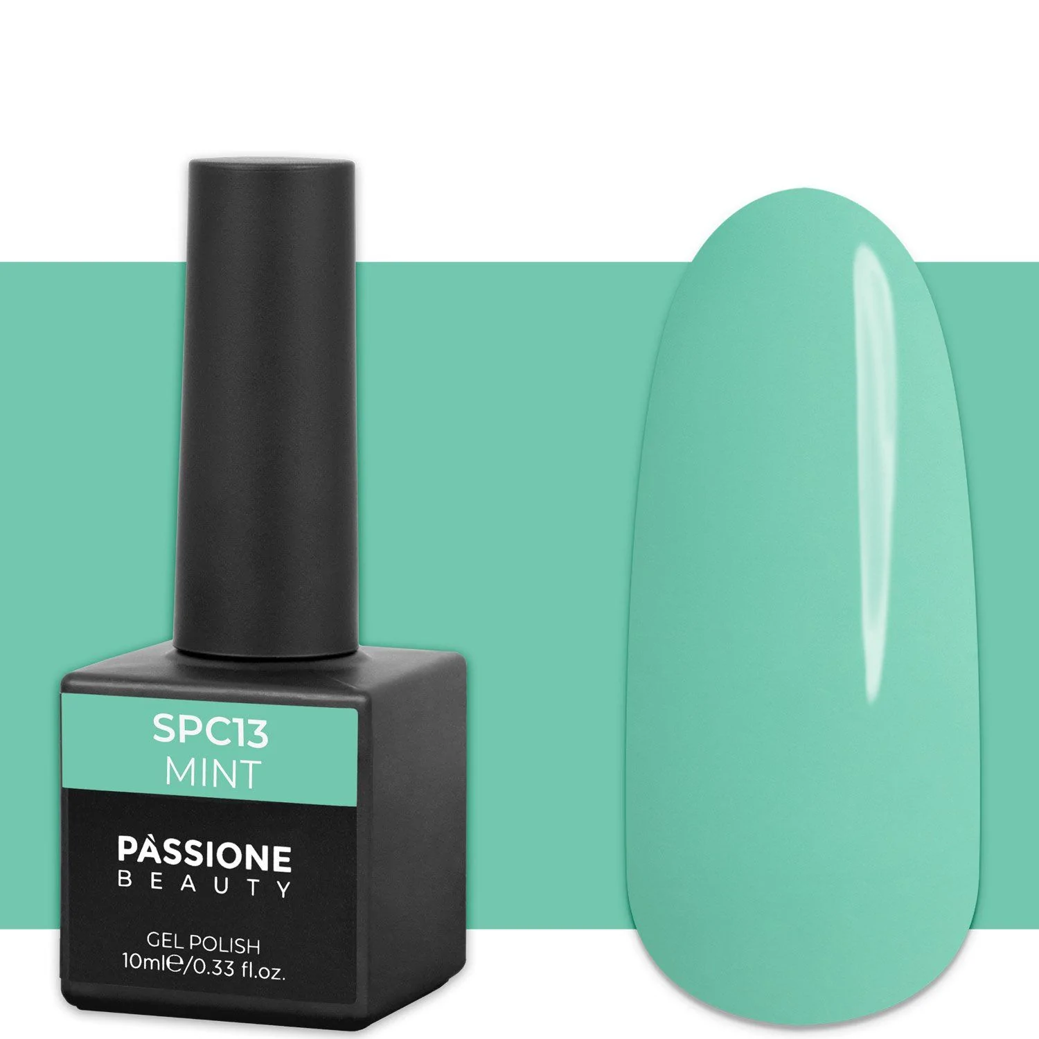 Gel Nail Polish GPC13 Mint  - GPC13 Mint gel polish, Light Green