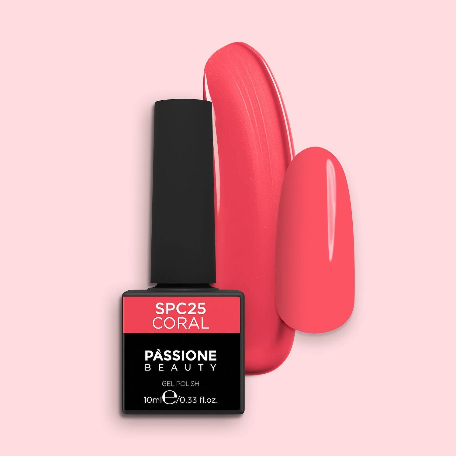 Gel Nail Polish GPC25 Coral  - GPC25 Coral gel polish, Vibrant Coral