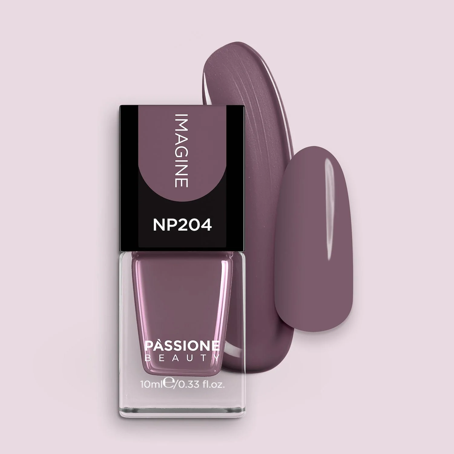 Nagellack NP204 Imagine - Malvenfarbener Nagellack mit Grautönen