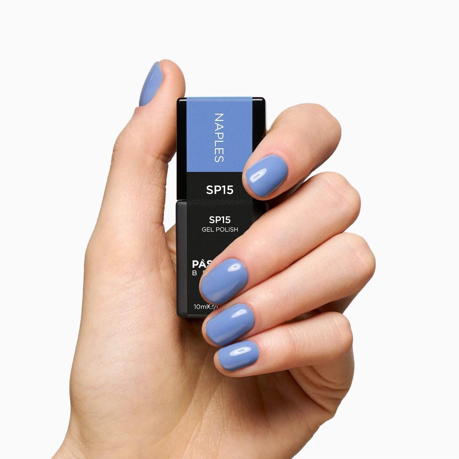 Gel Nail Polish SP15 Naples - Self-sealing powdery blue gel polish - detail 2