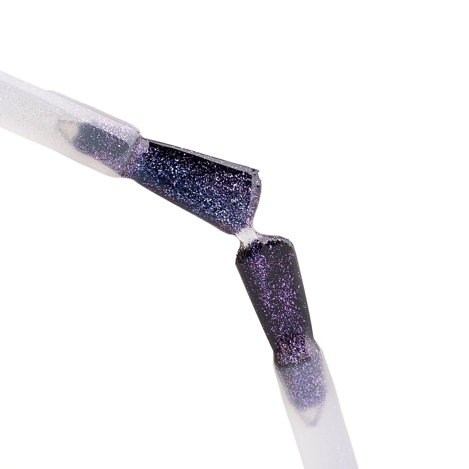 Violet Blue Gloss 15ml - Top Coat Ohne Dispersionsschicht Mit Violettem Und Blauem Mikroglitter Perleffekt - Detail 2