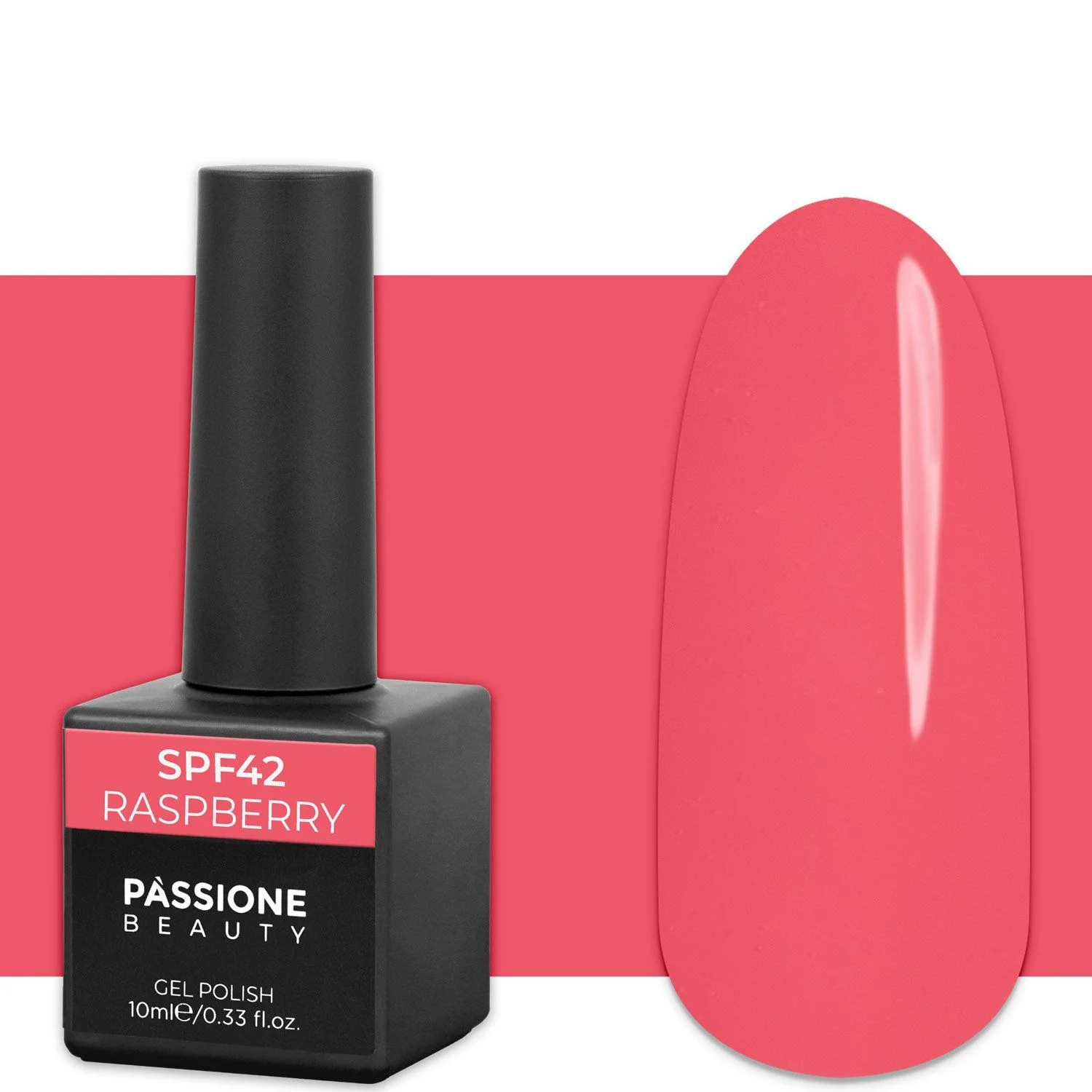 Gel Nail Polish GPF42 Raspberry  - GPF42 Raspberry gel polish, Bright hot pink