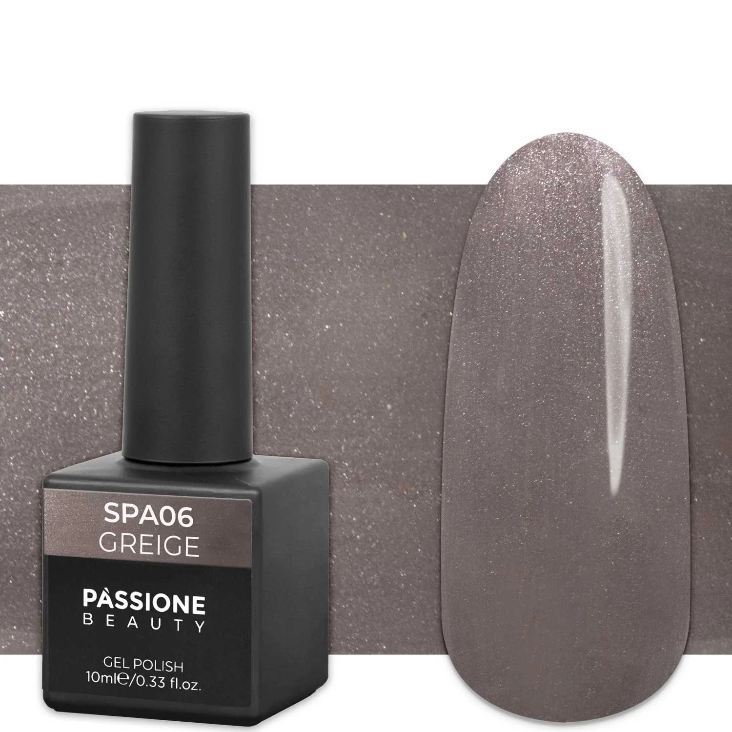 Gel Nail Polish GPA06 Greige - Metal Dark Dove Grey Gel Polish