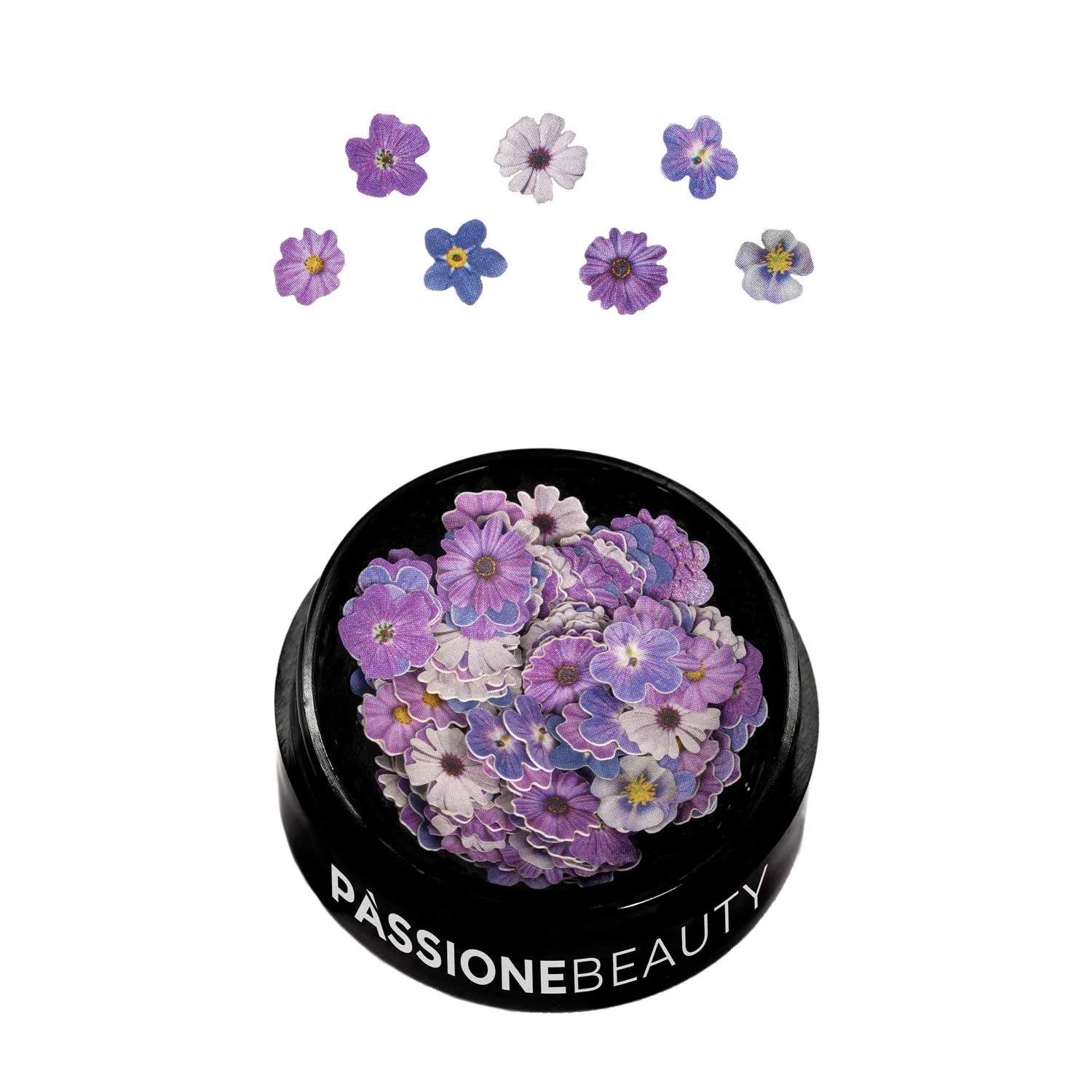 Violet Flowers - Nail Deco - Paper flowers for nail art