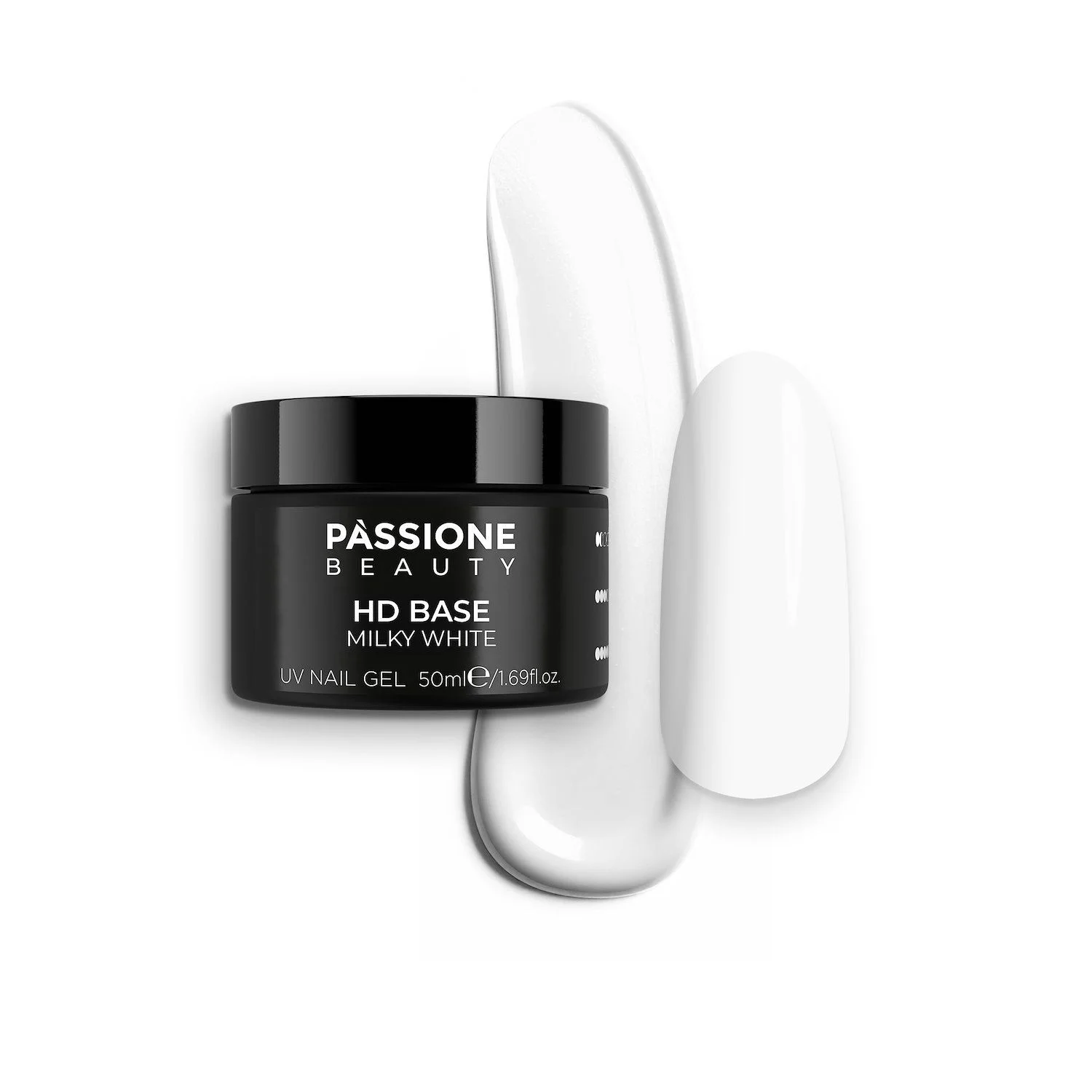 HD Base Milky White 50 ml - Base Rubber Semi-permanente Blanc laiteux 50 ml