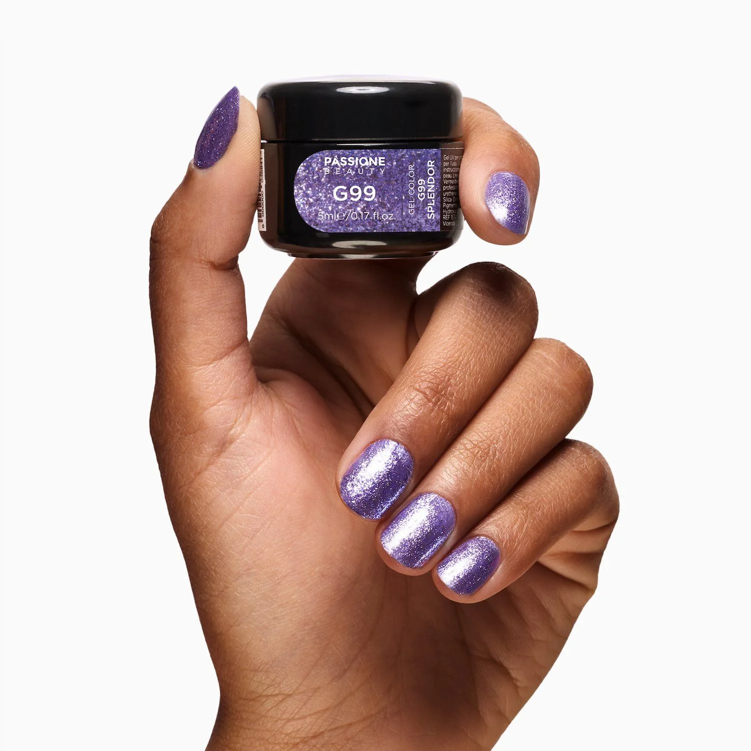 Gel Colour G99 Splendor - Purple Glitter Gel - detail 2