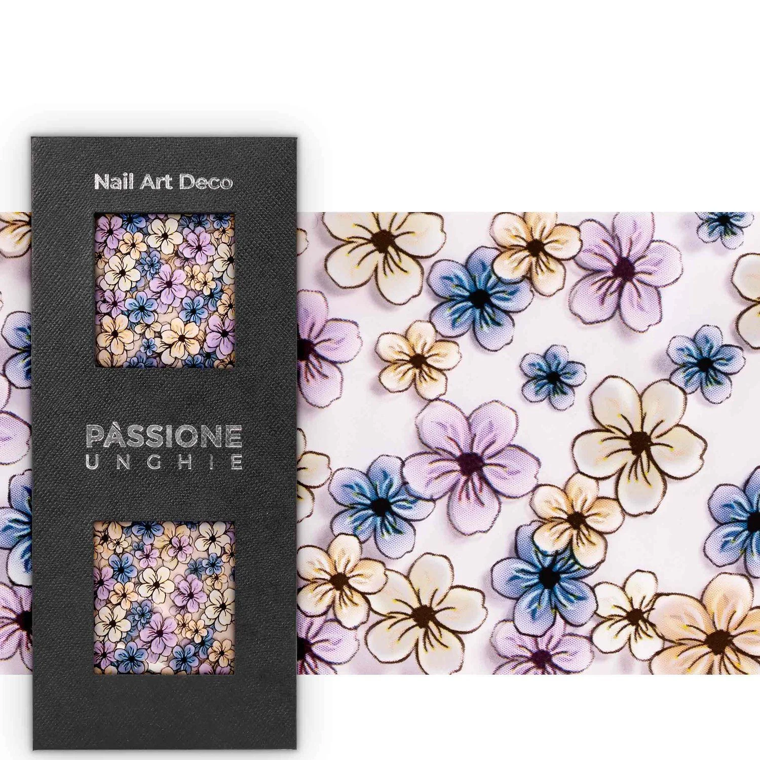 Picnic Flowers - Transfer Foil - Nail Transfer Foil - spring flowers with watercolour effect