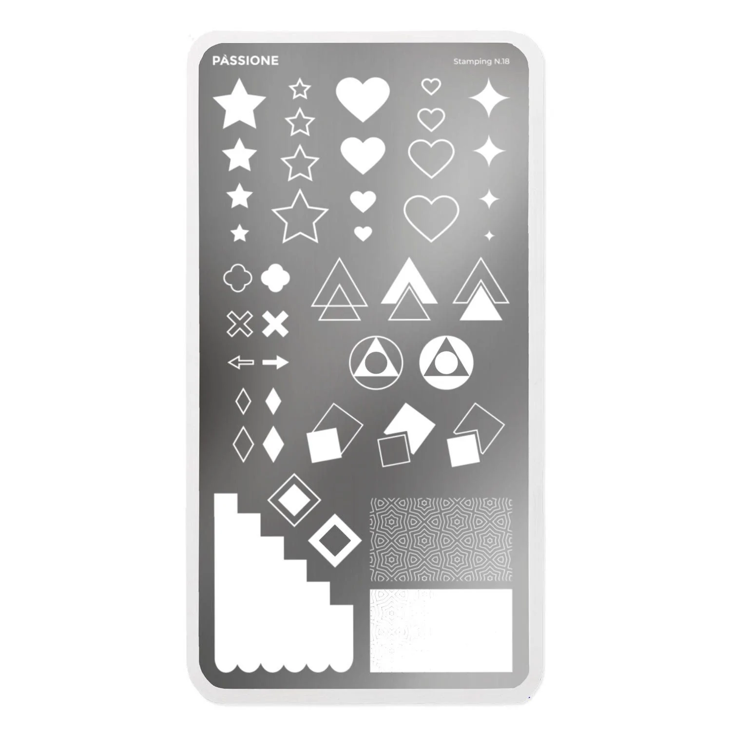 Fashion - Stamping Plate - Nail stamping plate with geometric patterns