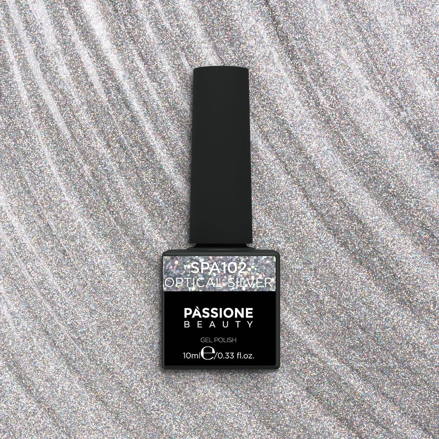 Colore semipermanente SPA102 Optical Silver - Gel semipermanente colorato SPA102 Optical Silver, trasparente con microglitter argento - dettaglio 2