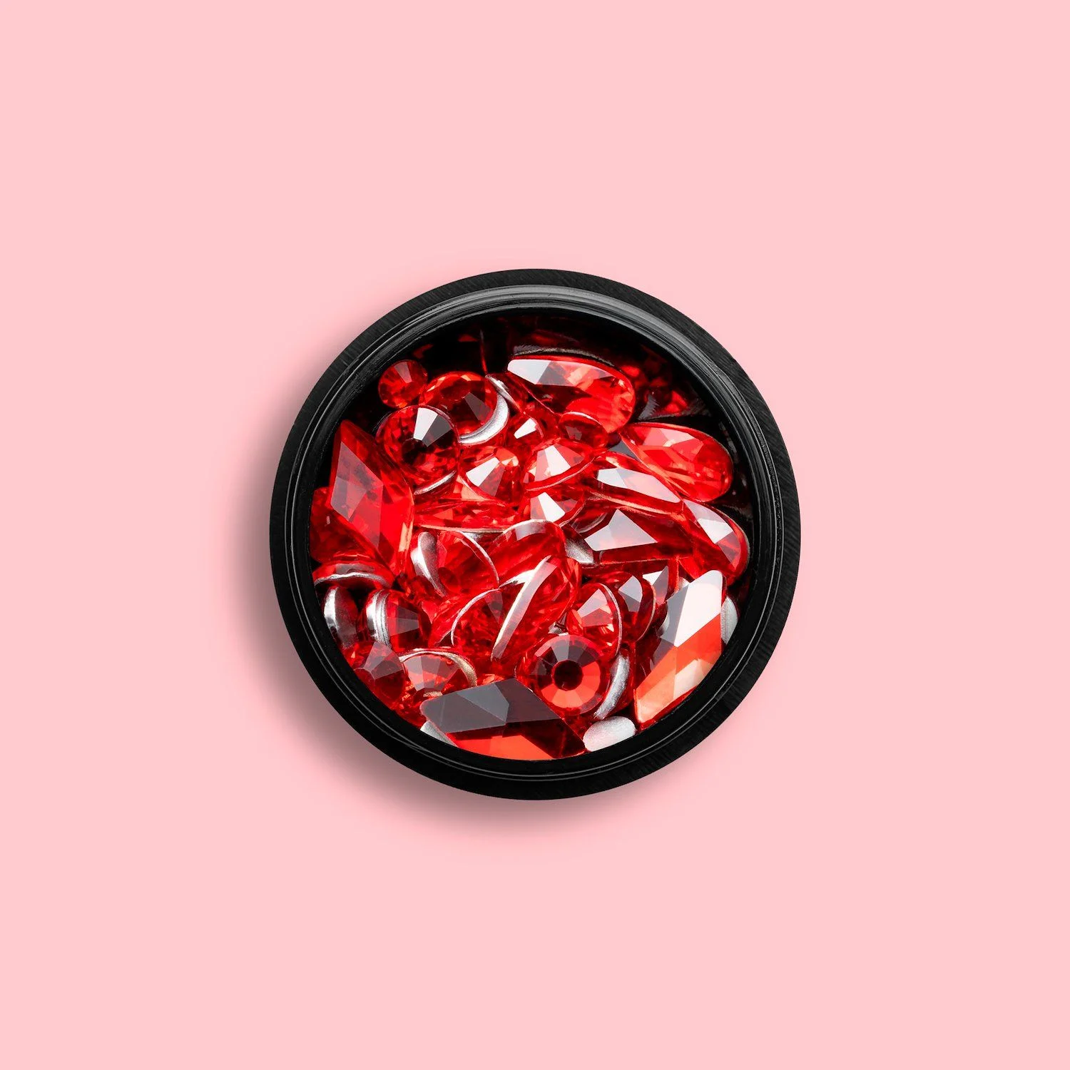 Red Gems Mix - Gems mix for nail art, red colour