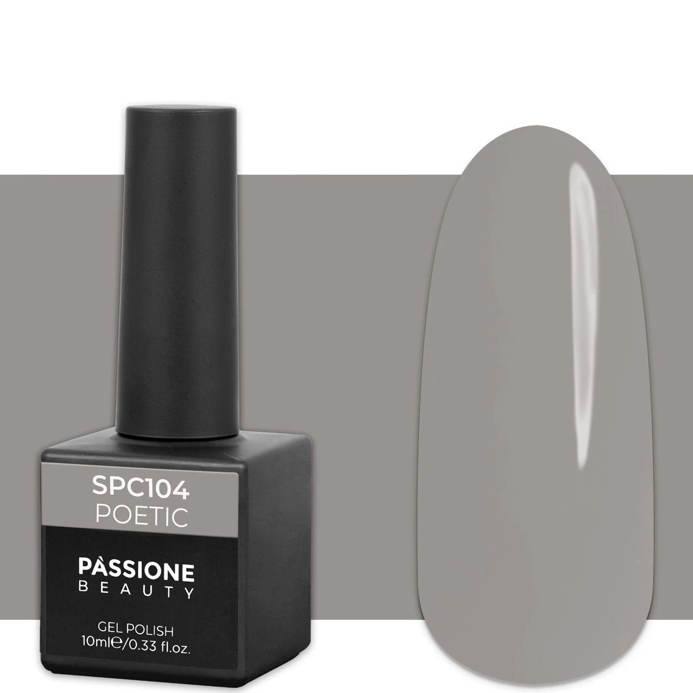 Gel Nail Polish GPC104 Poetic  - GPC104 Poetic gel polish, Grey