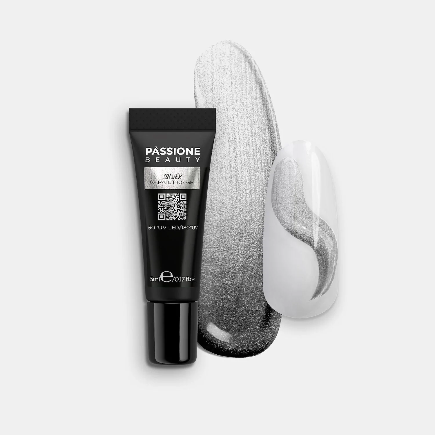 Silver UV Painting Gel - Silver UV painting gel Metallisches Silber