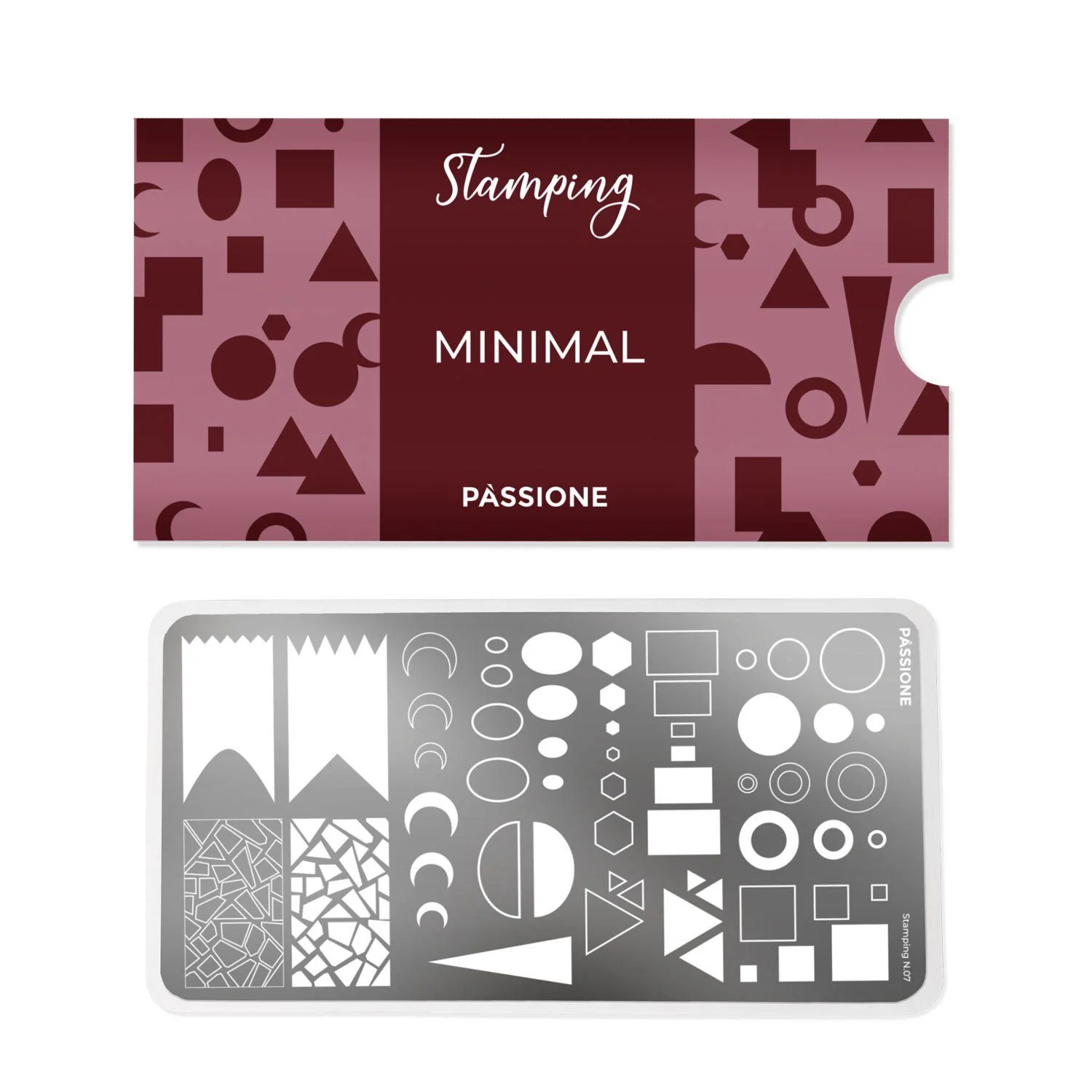 Minimal - Stamping Plate - Nail stamping plate with geometric patterns - detail 1