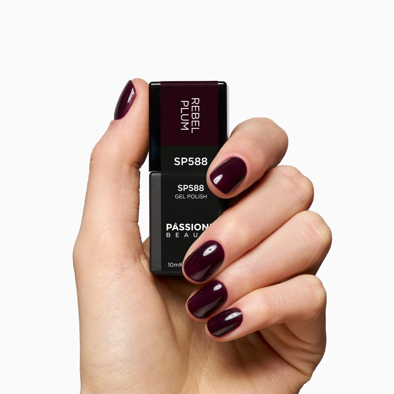 Gel Nail Polish SP588 Rebel Plum - Dark Purple Gel Polish - detail 2