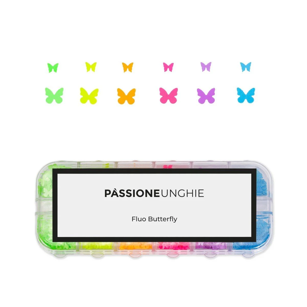 Fluo Butterfly - Nail Deco - Decoraciones fluorescentes para uñas con mariposas