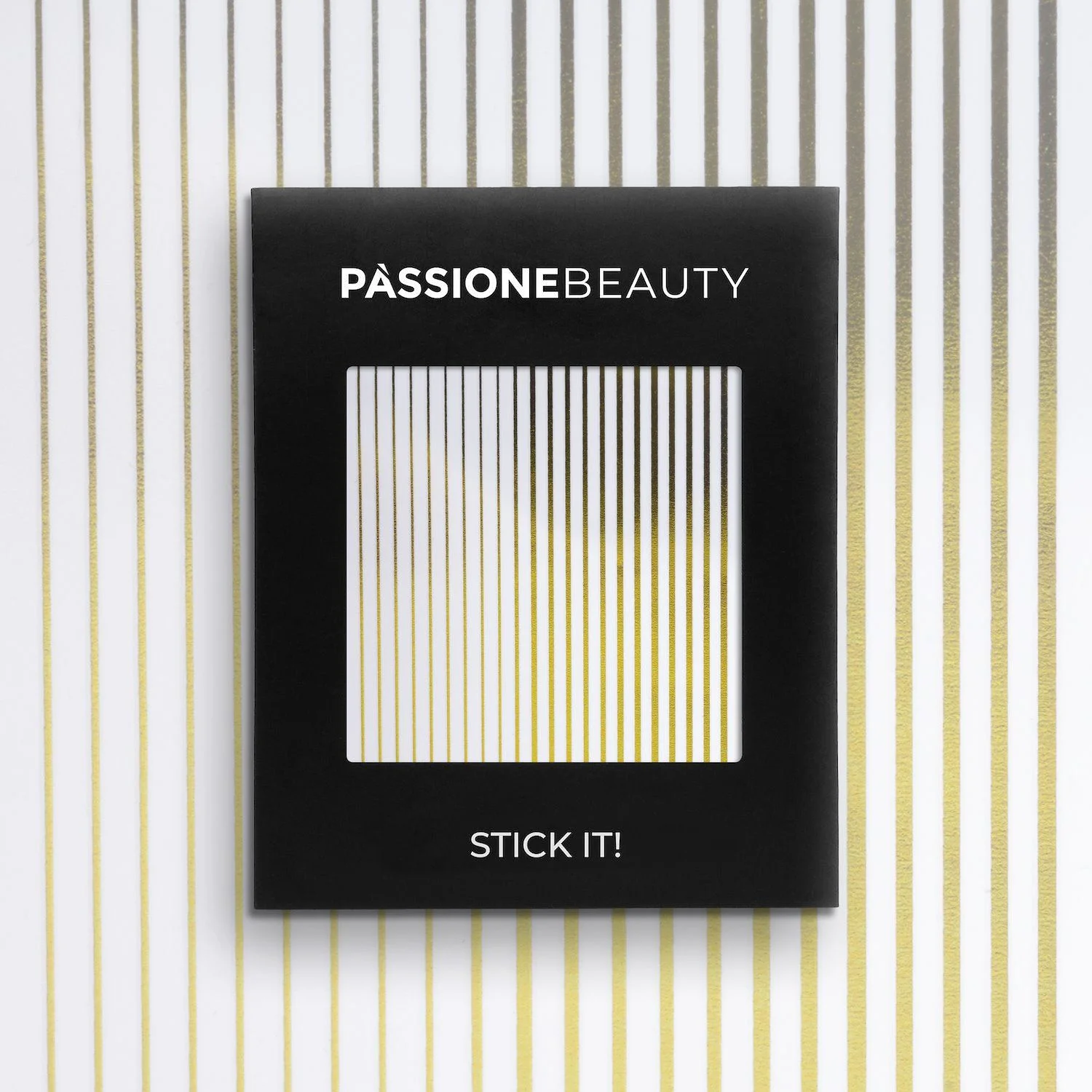 Gold Strip - Nail Stickers - Glossy gold adhesive nail strips