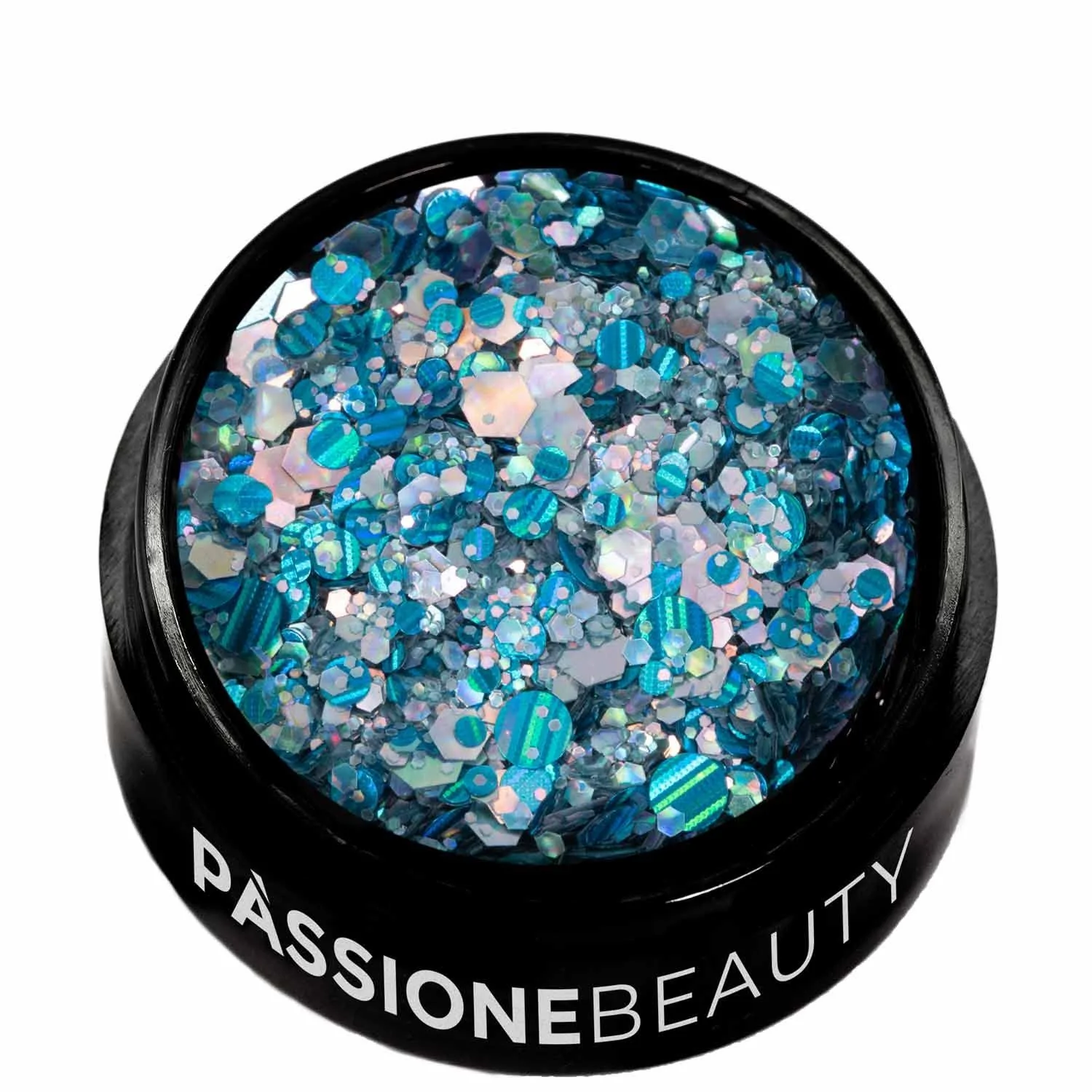 Neptune Glitter Mix - Blue and Fuchsia Glitter Mix for nail art - detail 2