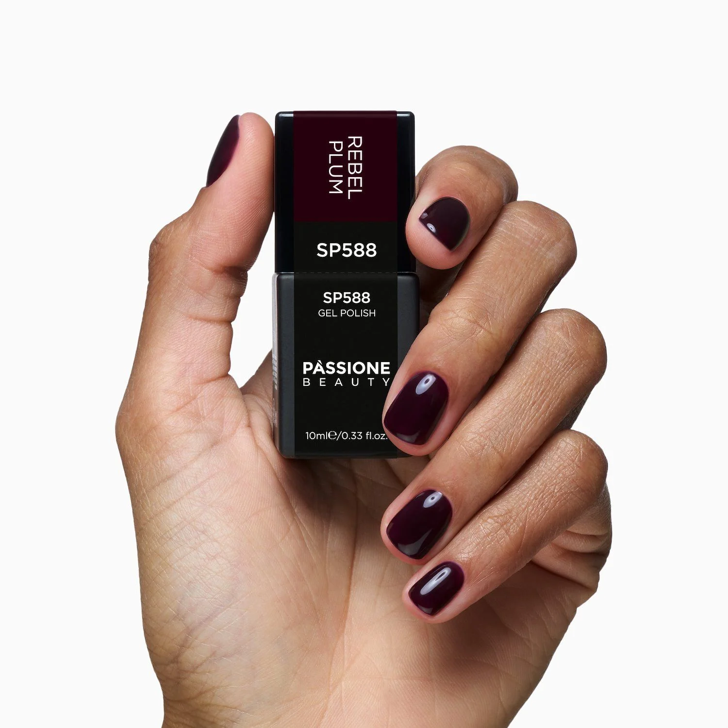 Gel Nail Polish SP588 Rebel Plum - Dark Purple Gel Polish - detail 3
