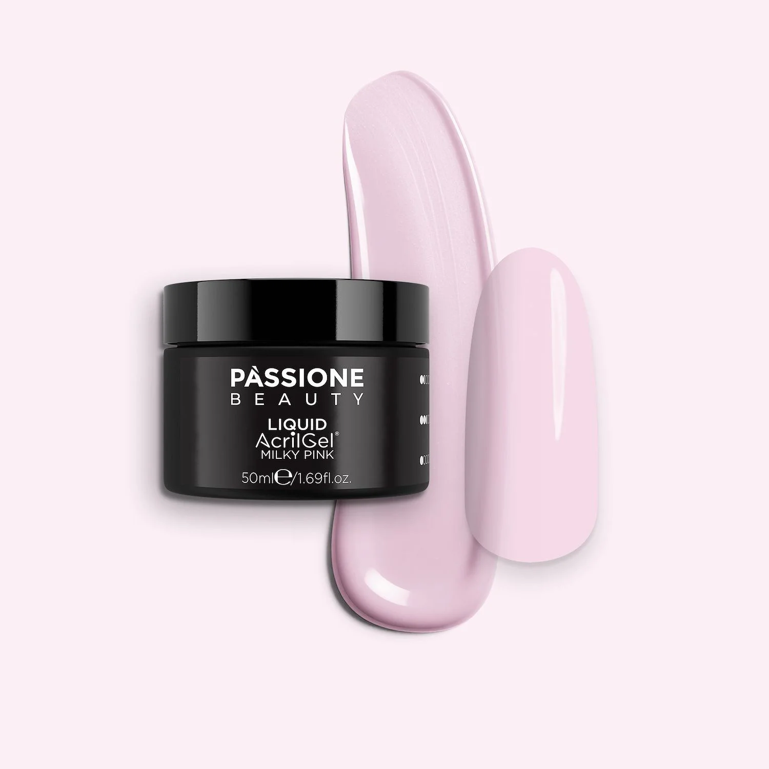 Liquid AcrilGel® Milky Pink 50 ml  - Selbstnivellierender Builder mit niedriger Viskosität, rosa-milchig
