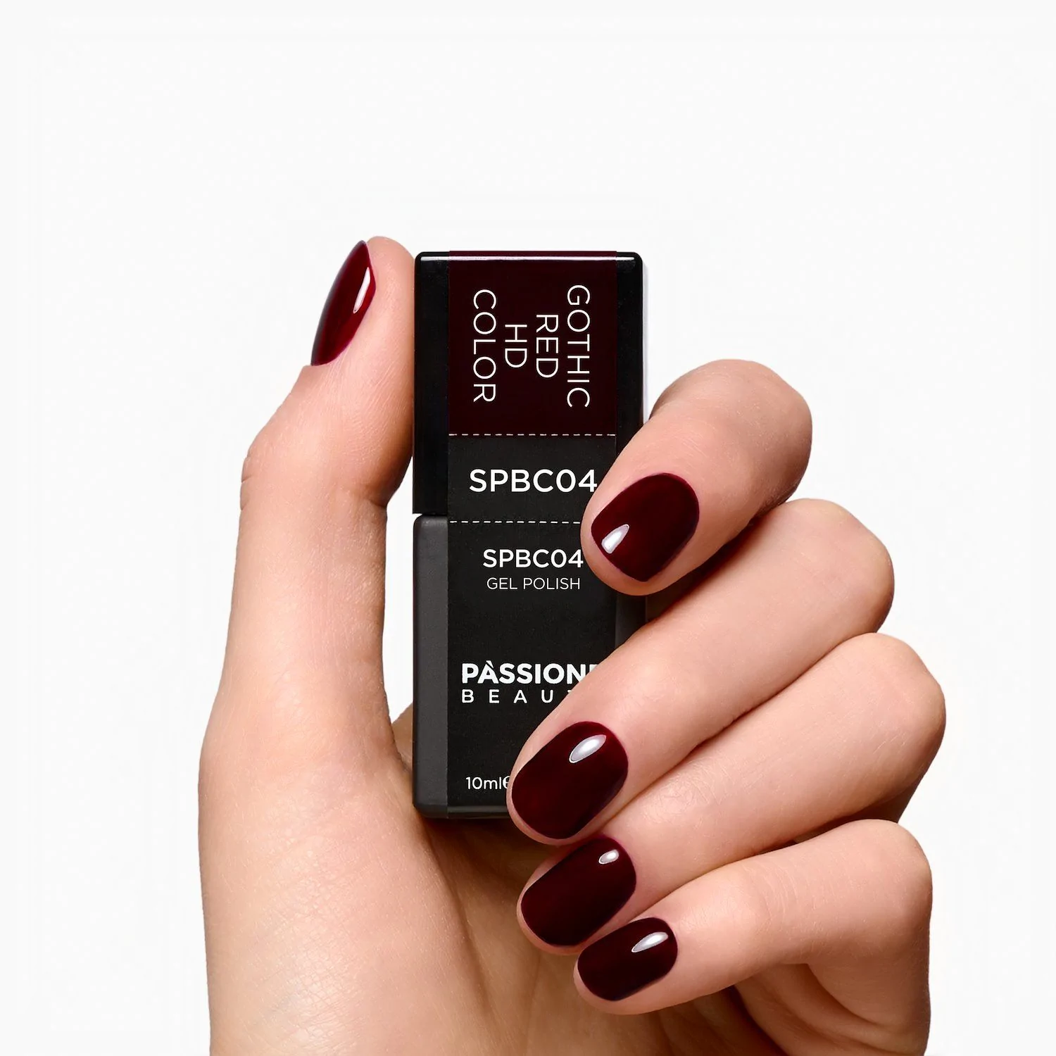 Gothic Red HD Color - Base rubber semipermanente bordeaux scurissimo tendente al marrone - dettaglio 3