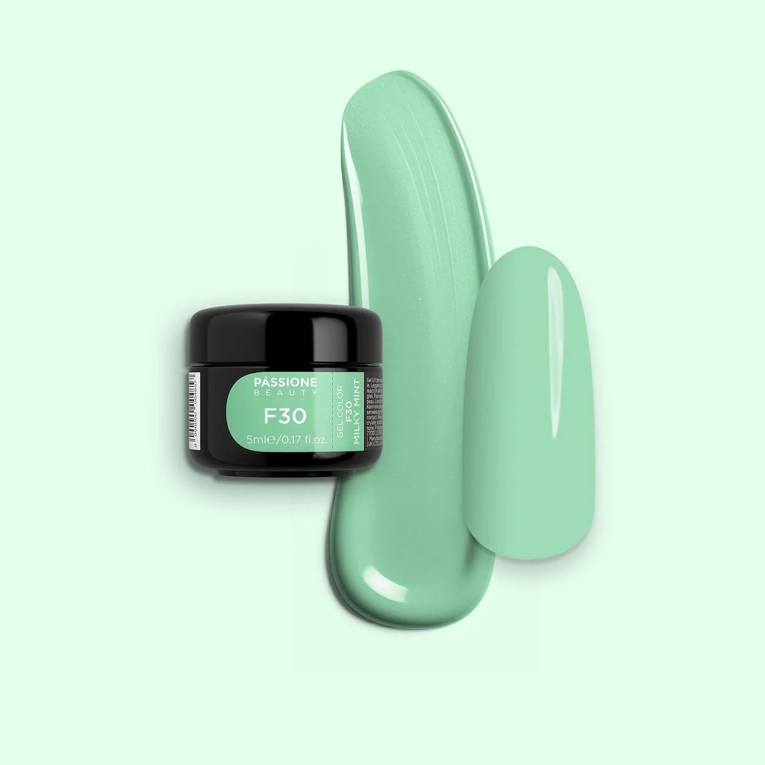 Gel color F30 Milky Mint - Gel Color autosigillante verde menta pastello