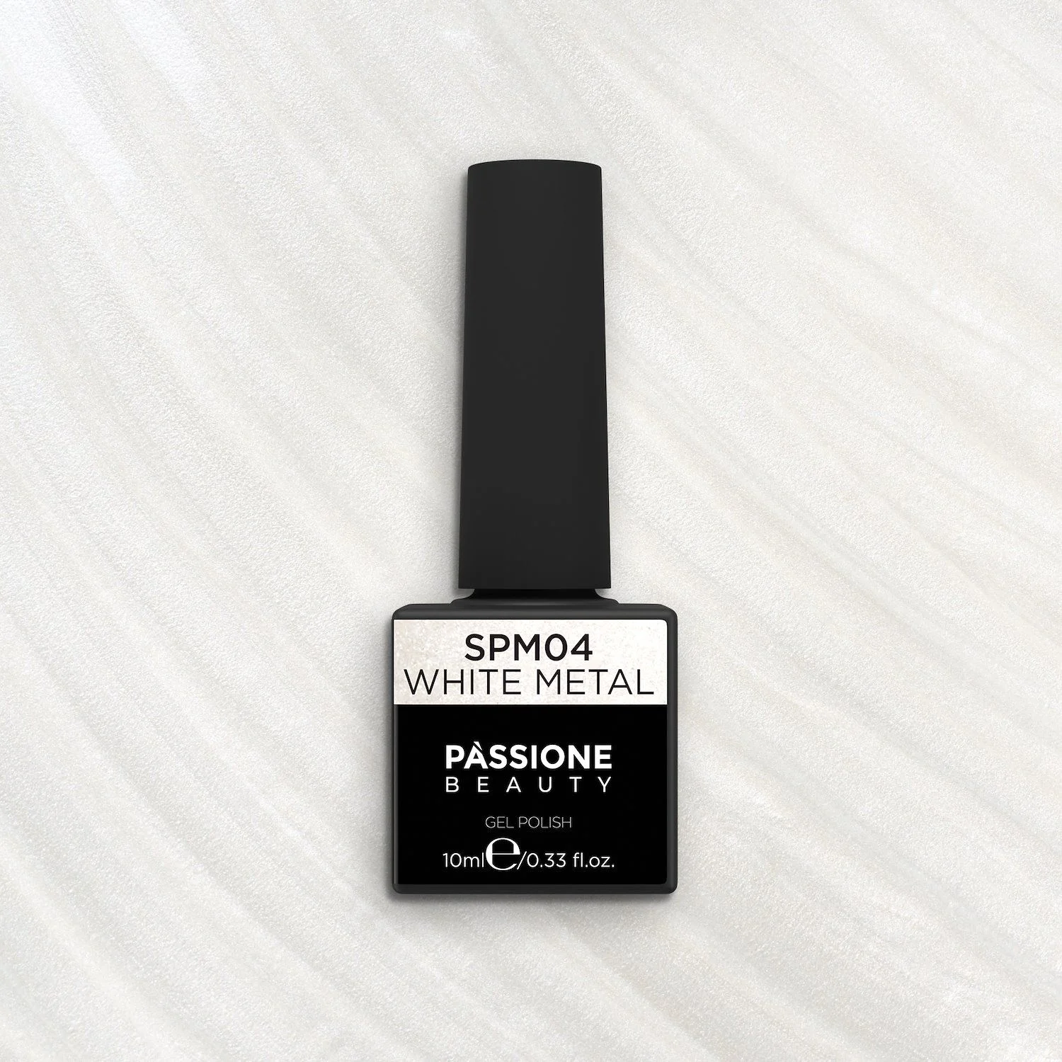 UV Nagellack SNM4 White Metal - UV Nagellack in Weiß mit Metallic Pearly Effekt - Detail 2