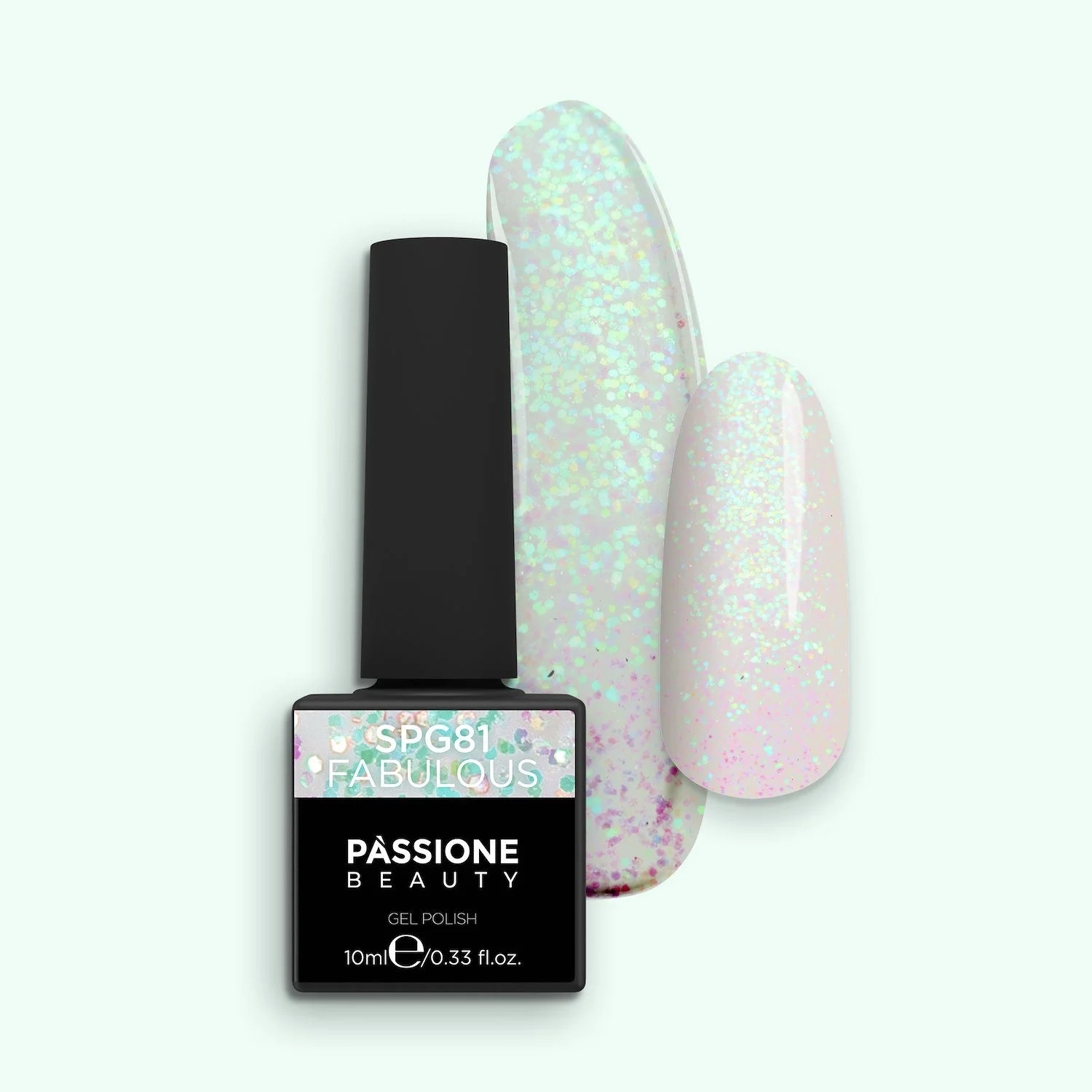UV Nagellack SNG81 Fabulous - UV Nagellack in transparent mit Glitter in leuchtendem Rosa
