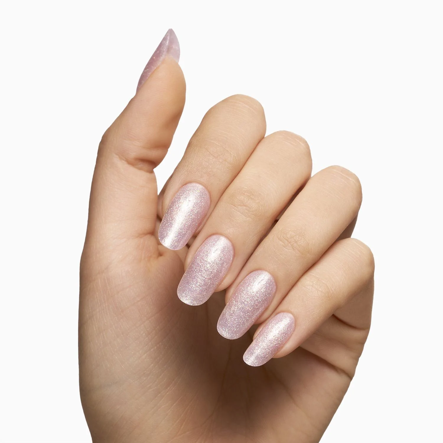 Crystal Shell Pearlgold 15 ml - Builder Gel selbstnivellierend Rosa mit feinstem violettem Micro-Glitzer - Detail 5
