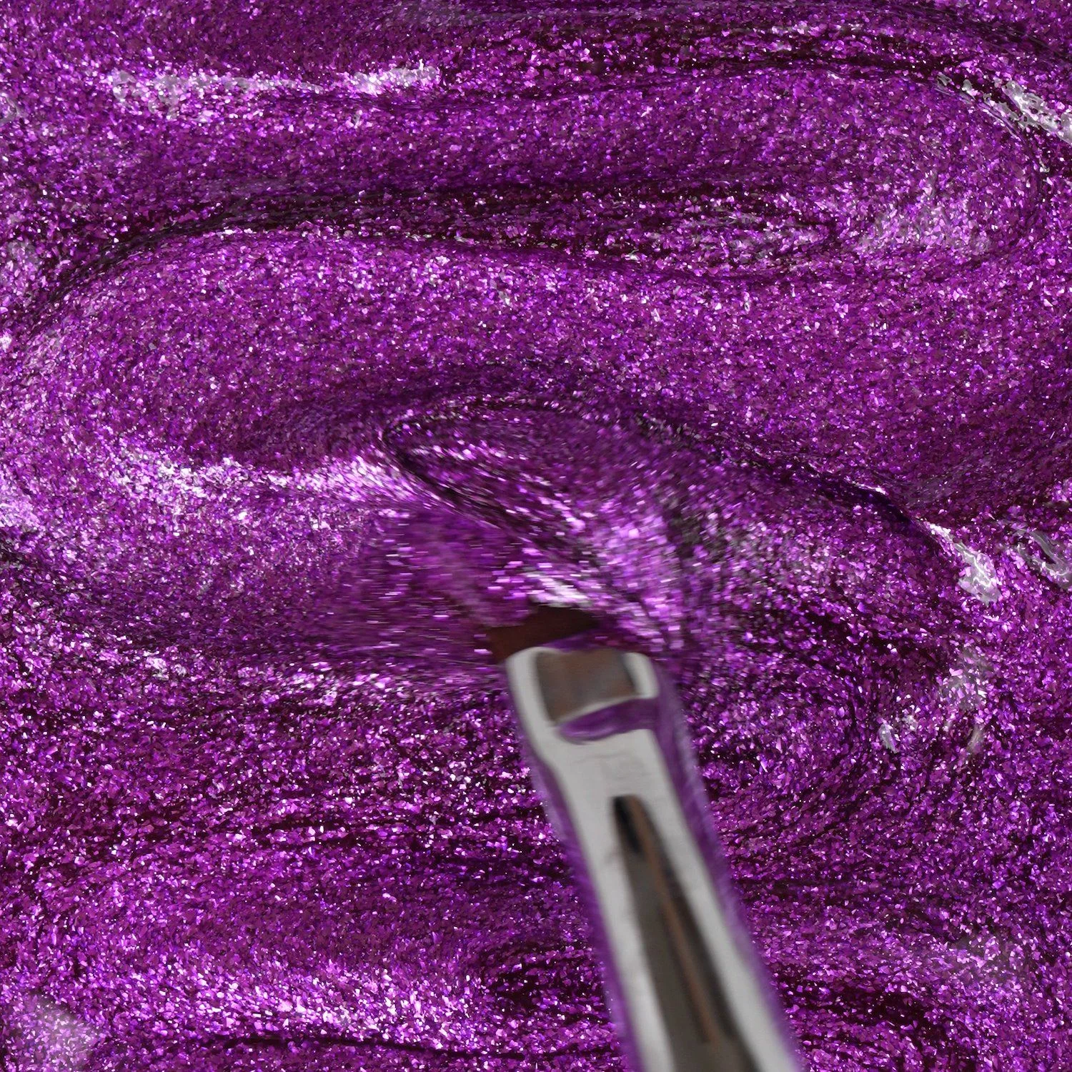 Applicazione di Gel Glitter G78 Viola Flash