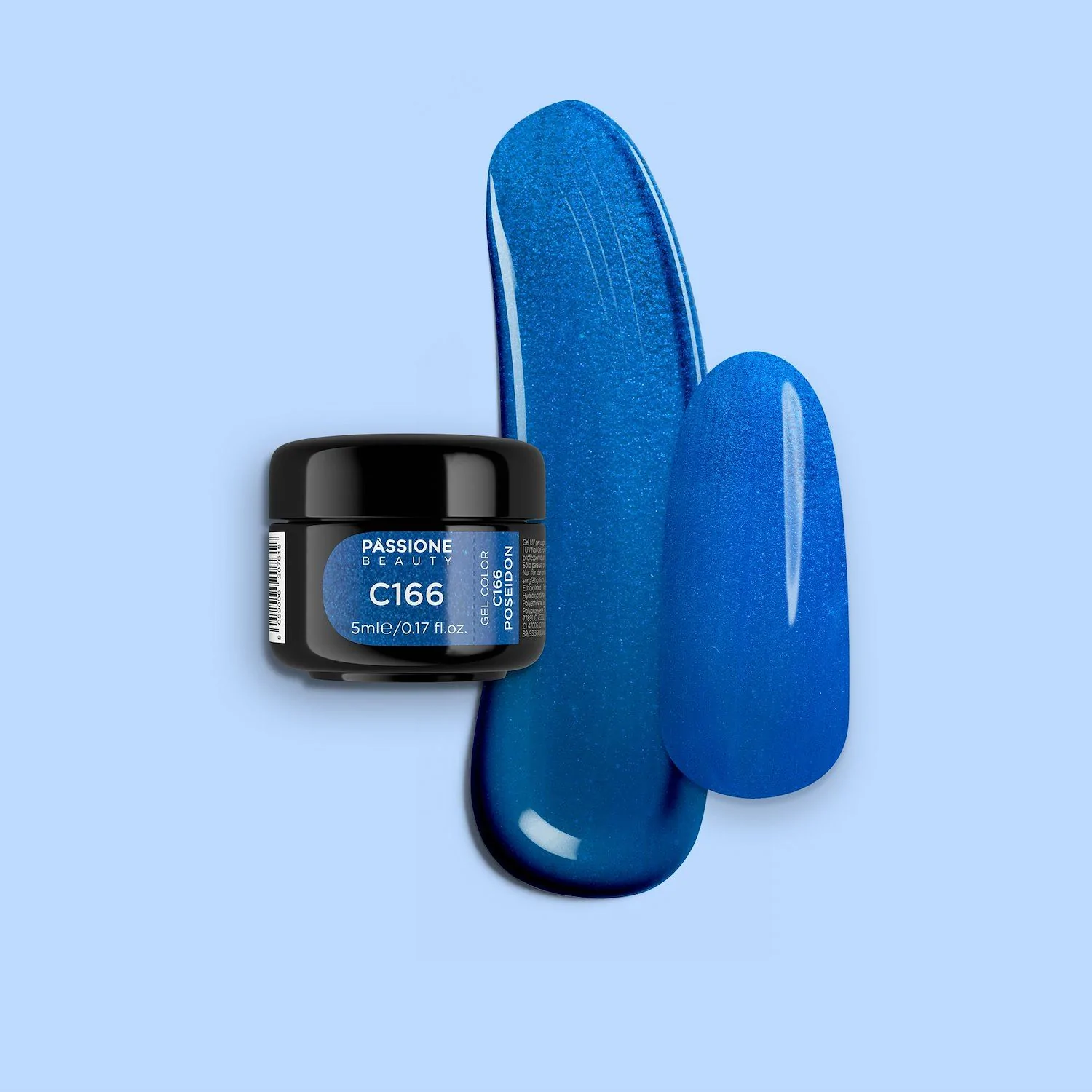 Gel Colour C166 Poseidon - Metallic Electric Blue Gel Colour 