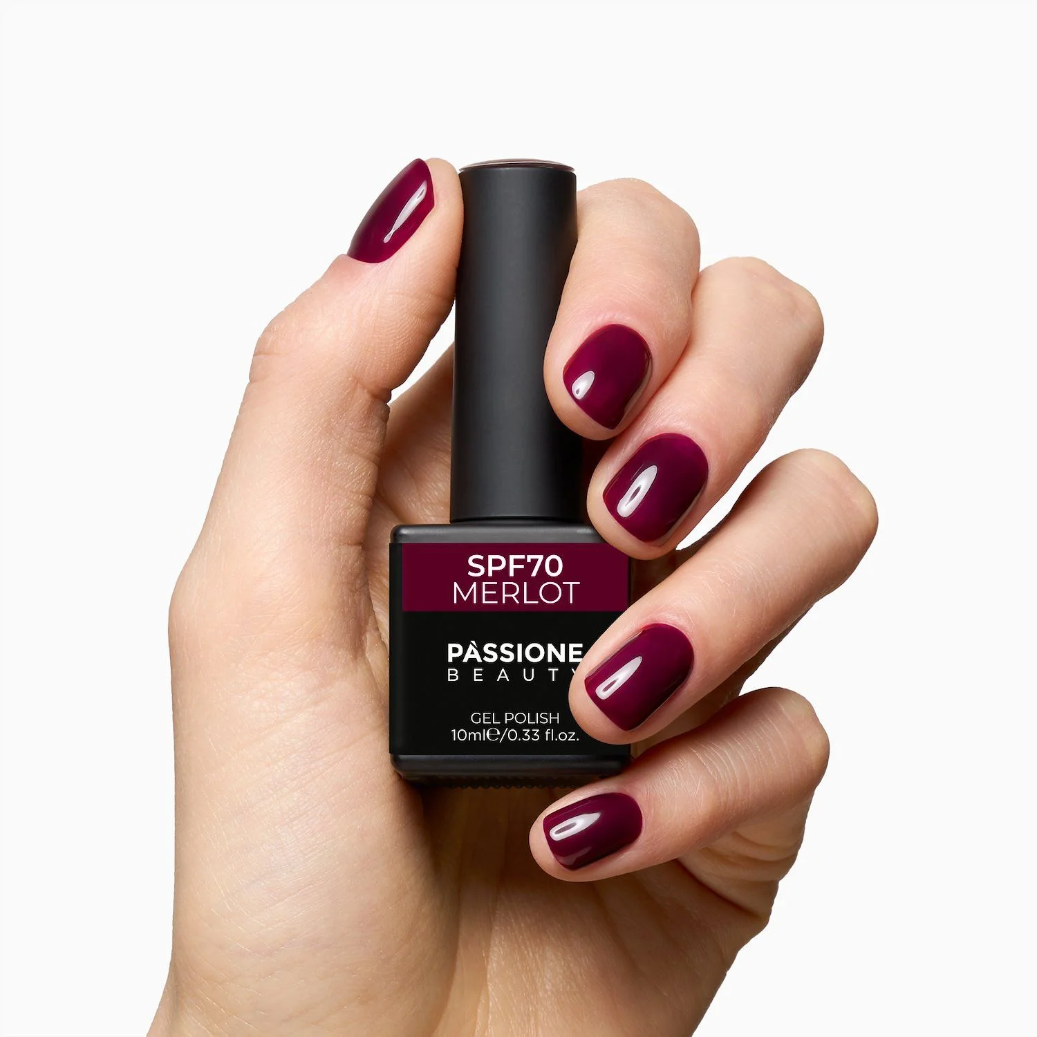 UV Nagellack SNF70 Merlot - UV Nagellack in dunklem Burgunder - Detail 2