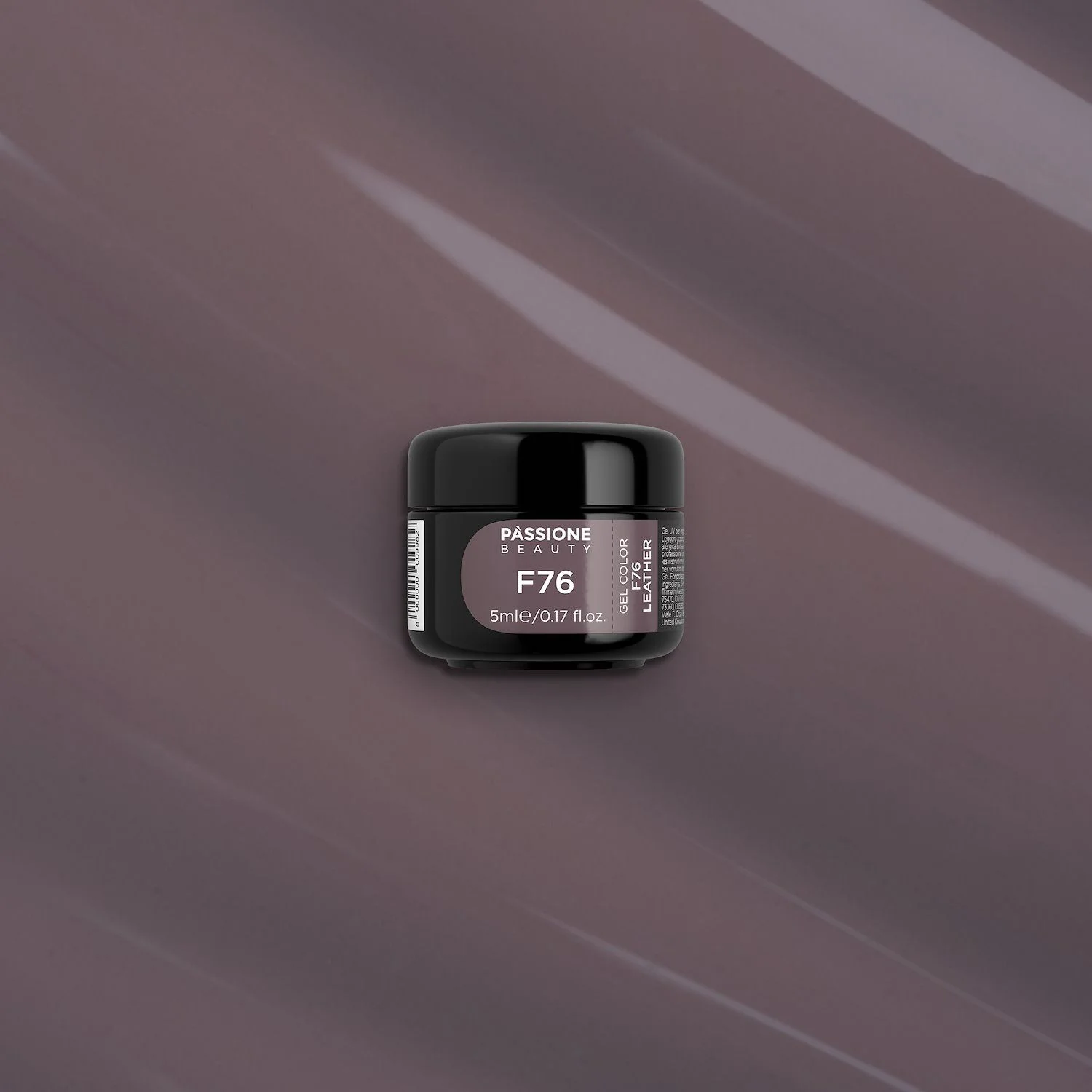 Gel colour F76 Leather - Dark grey brown Self-sealingUV Gel Colour - detail 2